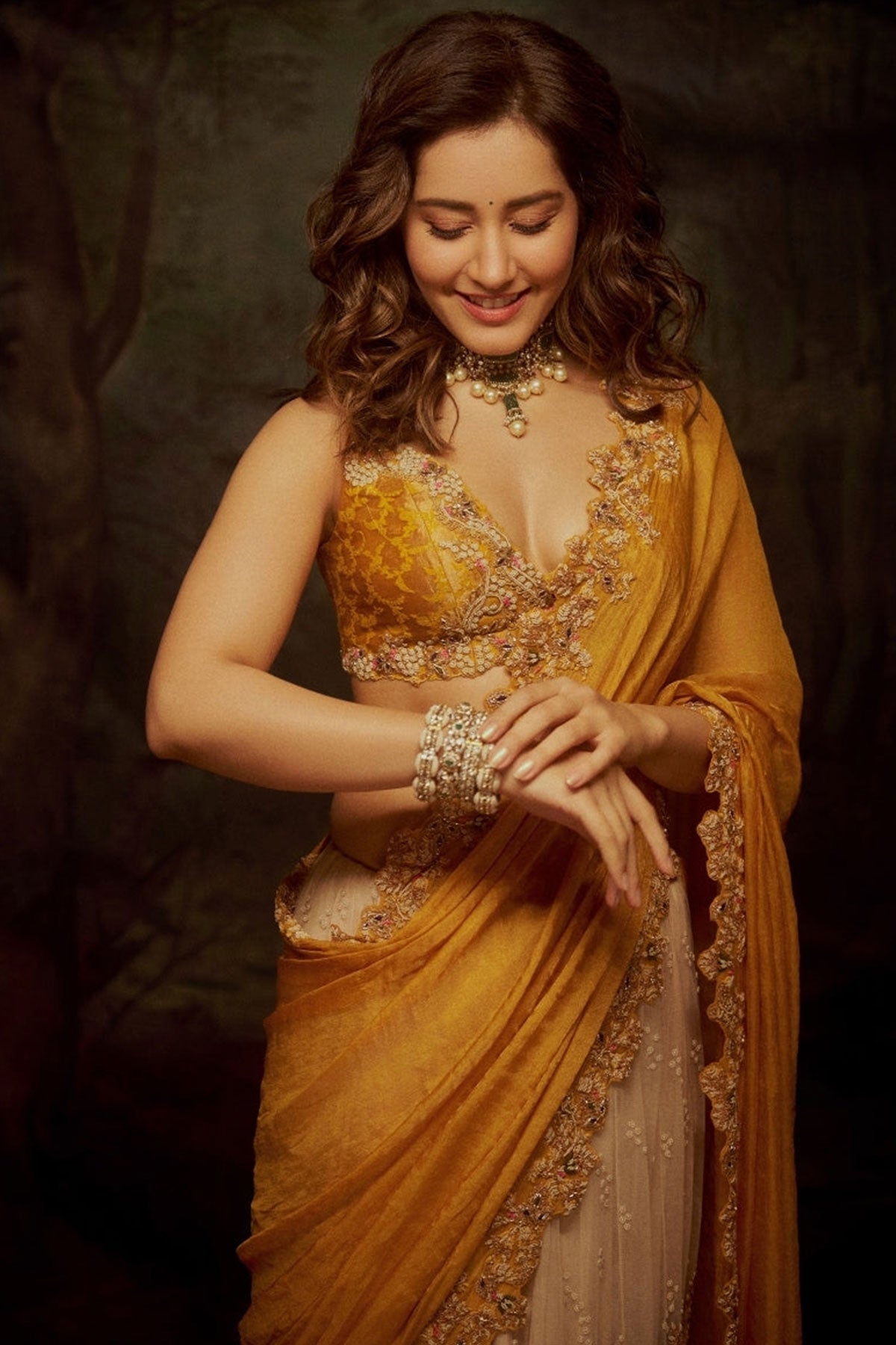 "Amaltas" Kalidaar Saree