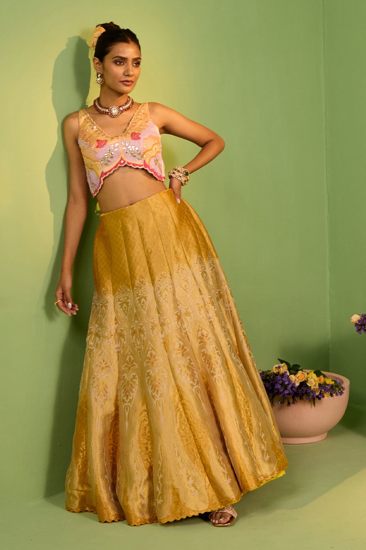 Noori Banarasi Silk Lehenga Set