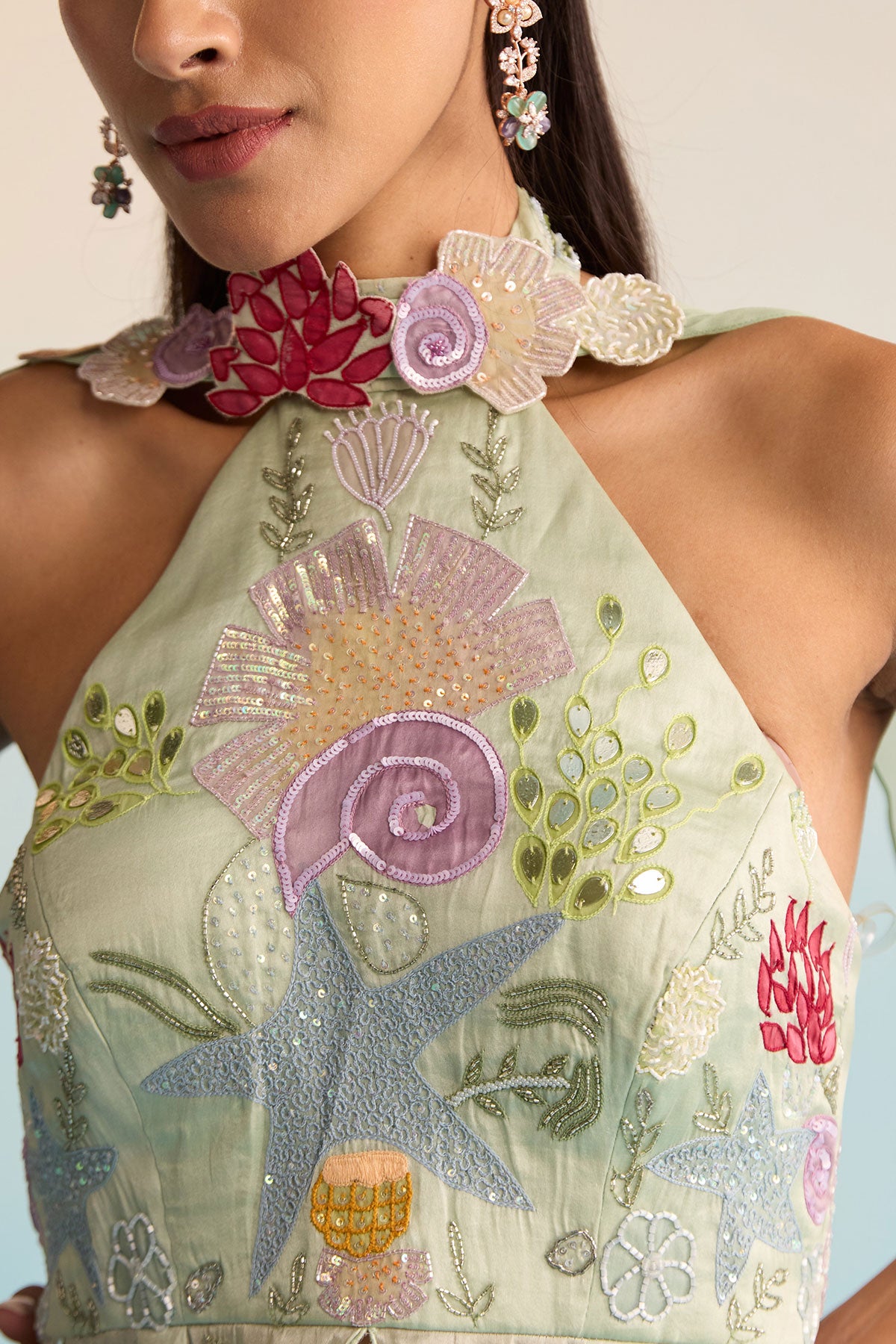 Ocean Breeze Sharara Set