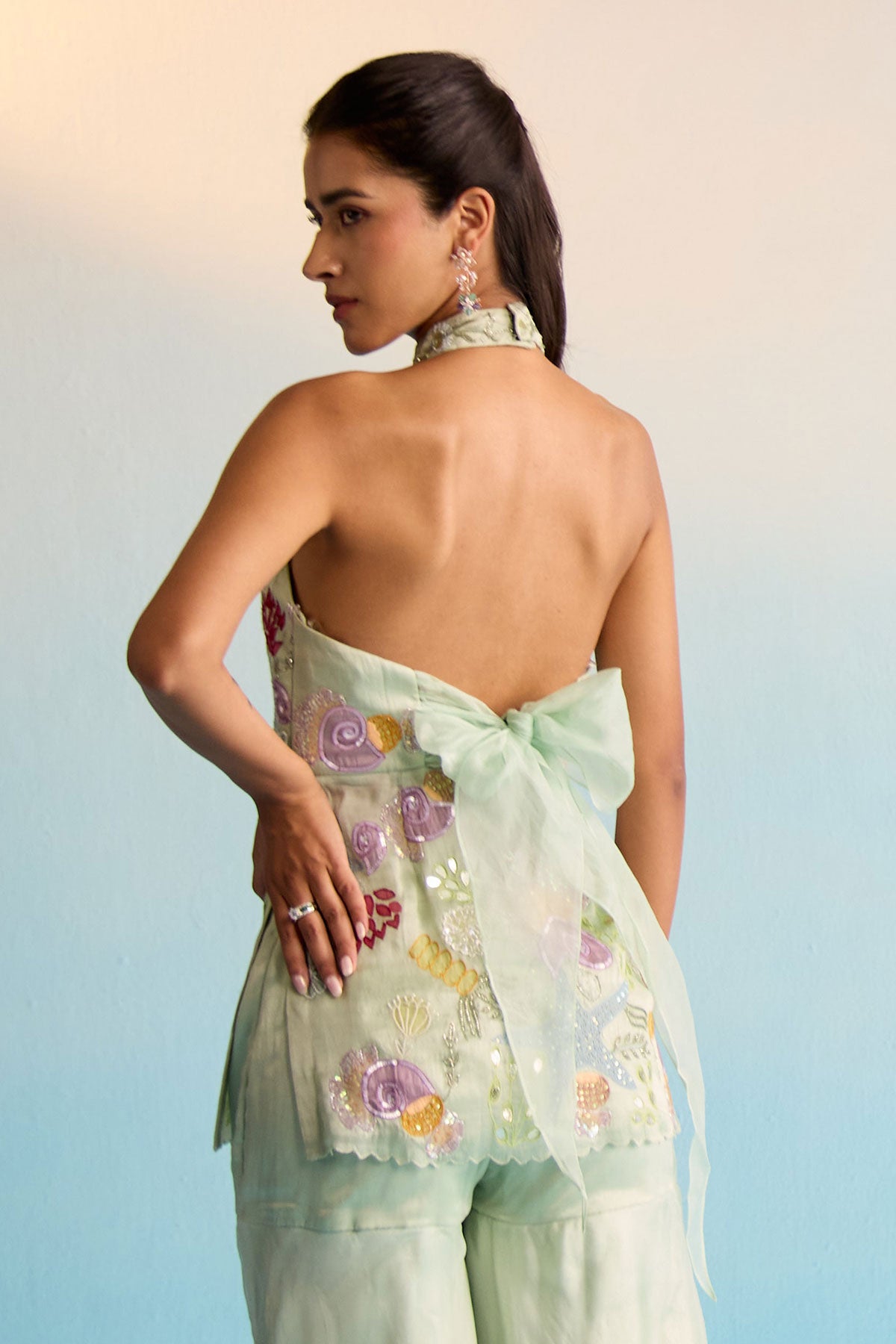 Ocean Breeze Sharara Set