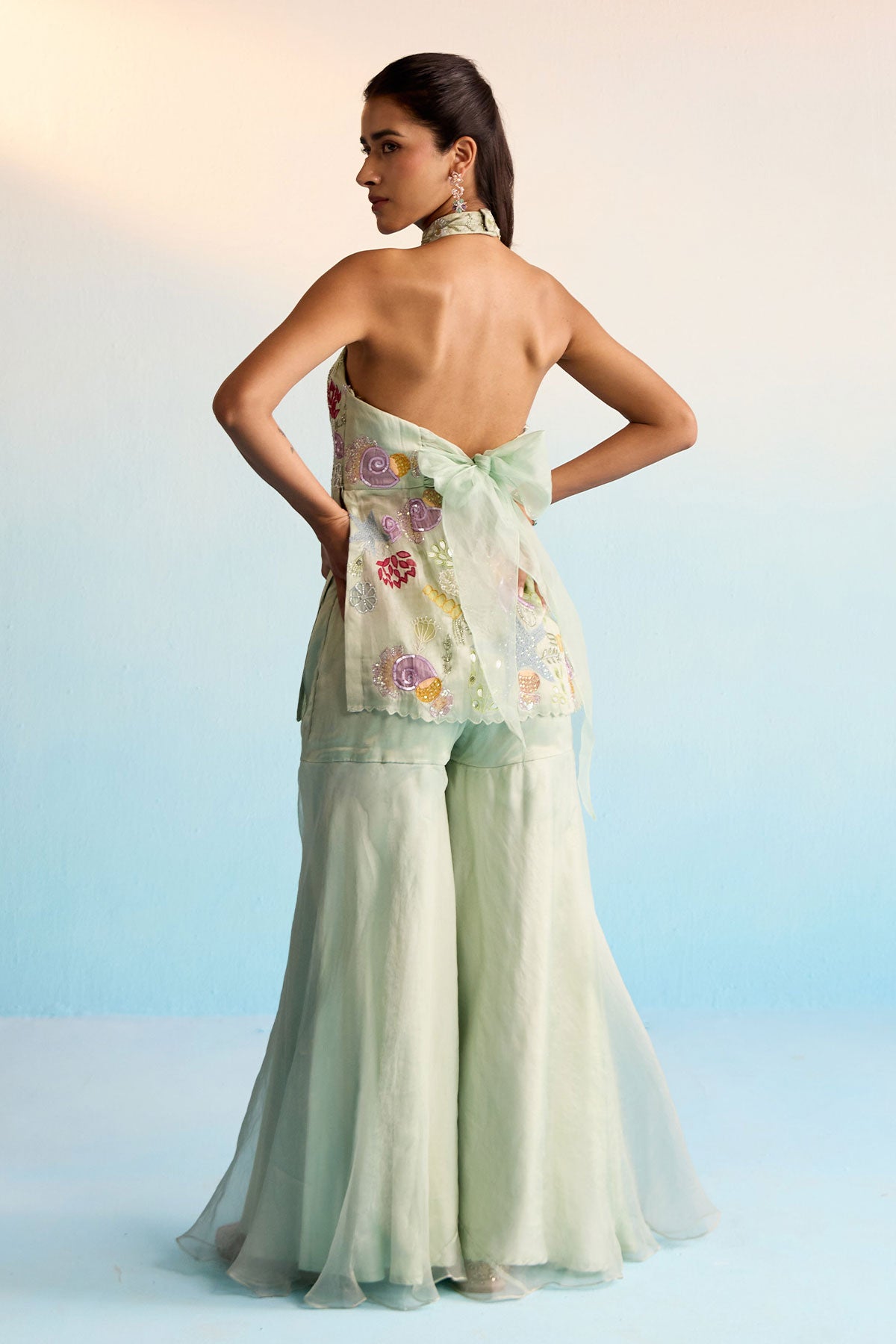 Ocean Breeze Sharara Set