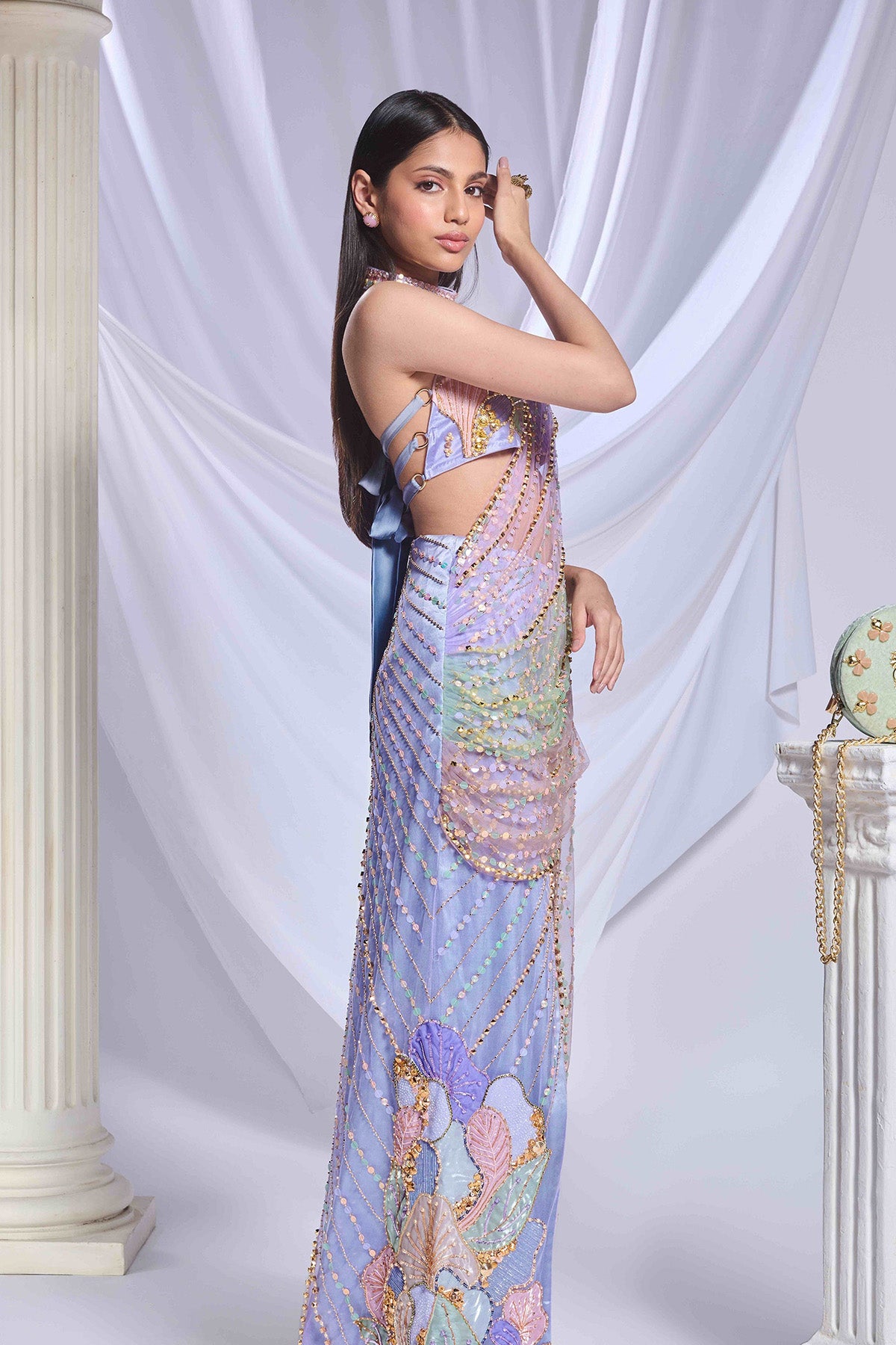 Moonlit Melody Saree Set