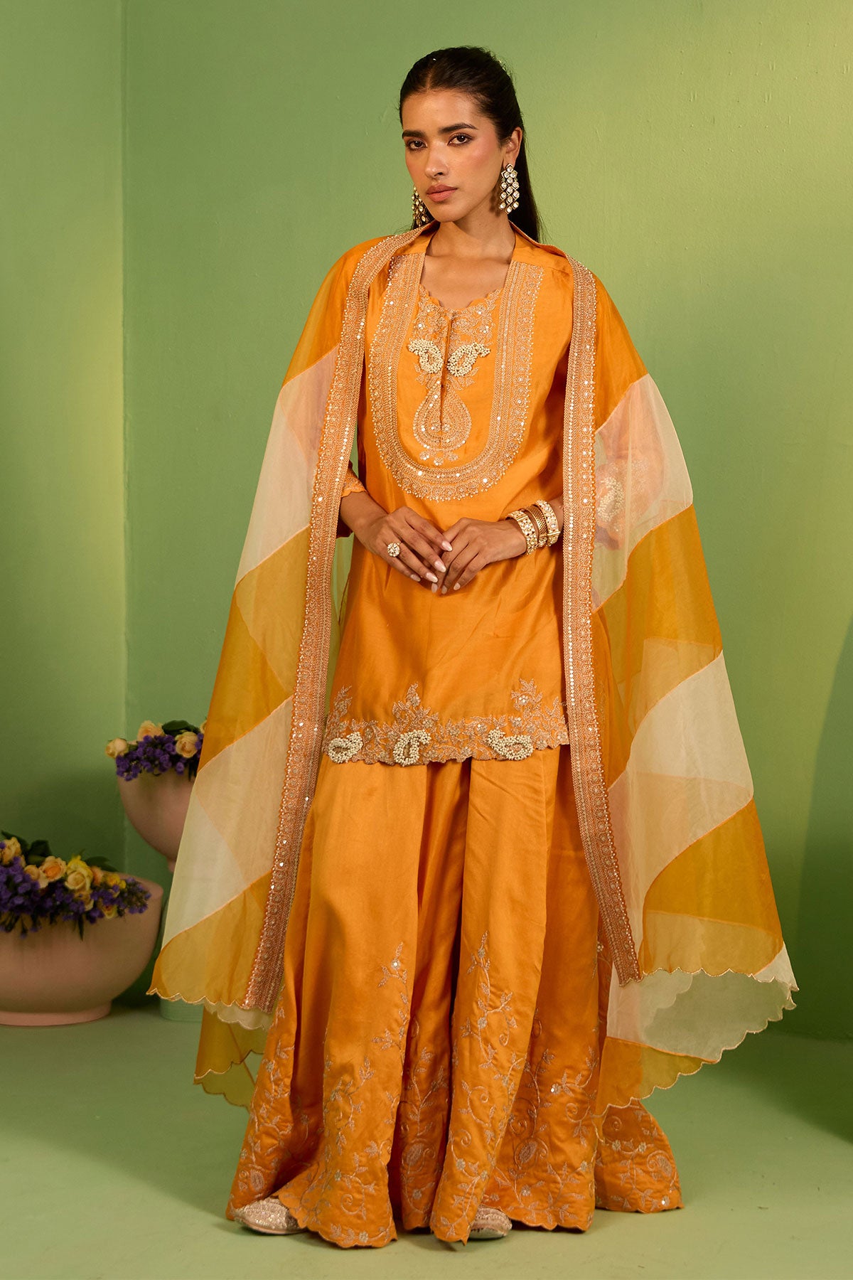 Saphira Chanderi Silk Sharara Set