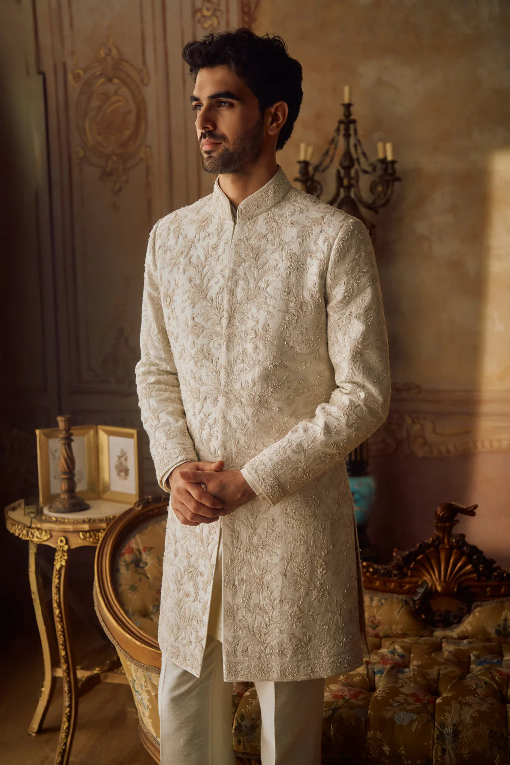 Ivory Sherwani Set