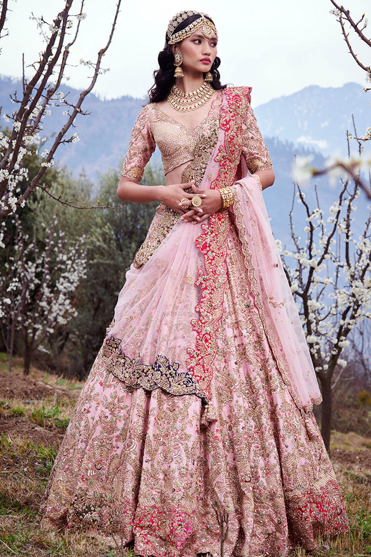 "Cyan Dust" Bridal Lehenga Set