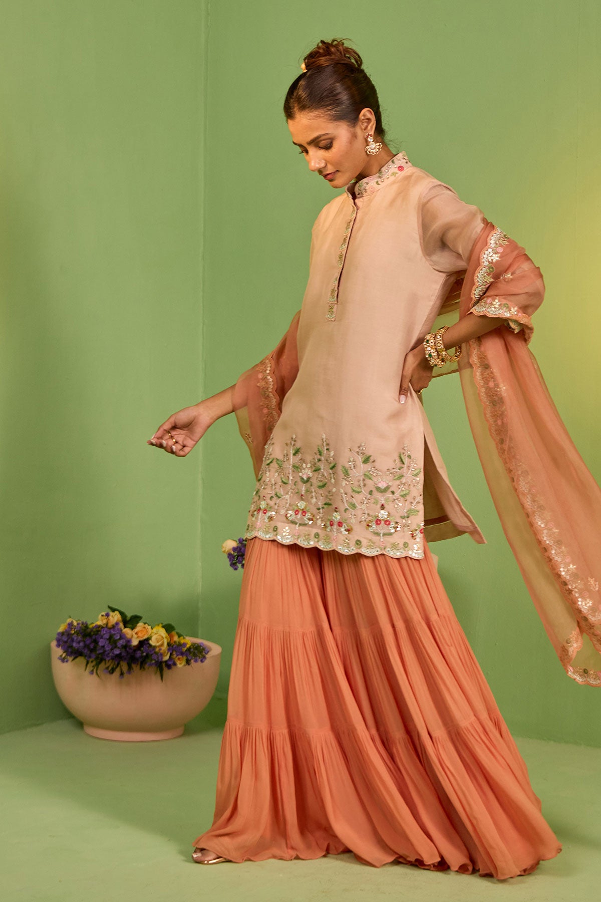 Anisa Gota Patti Sharara Set