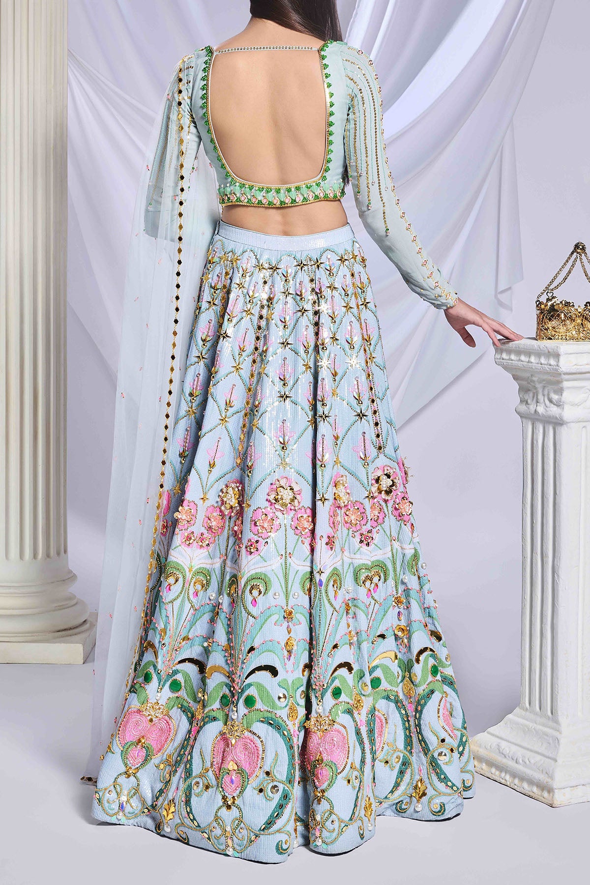 Mint Mystique Lehenga Set