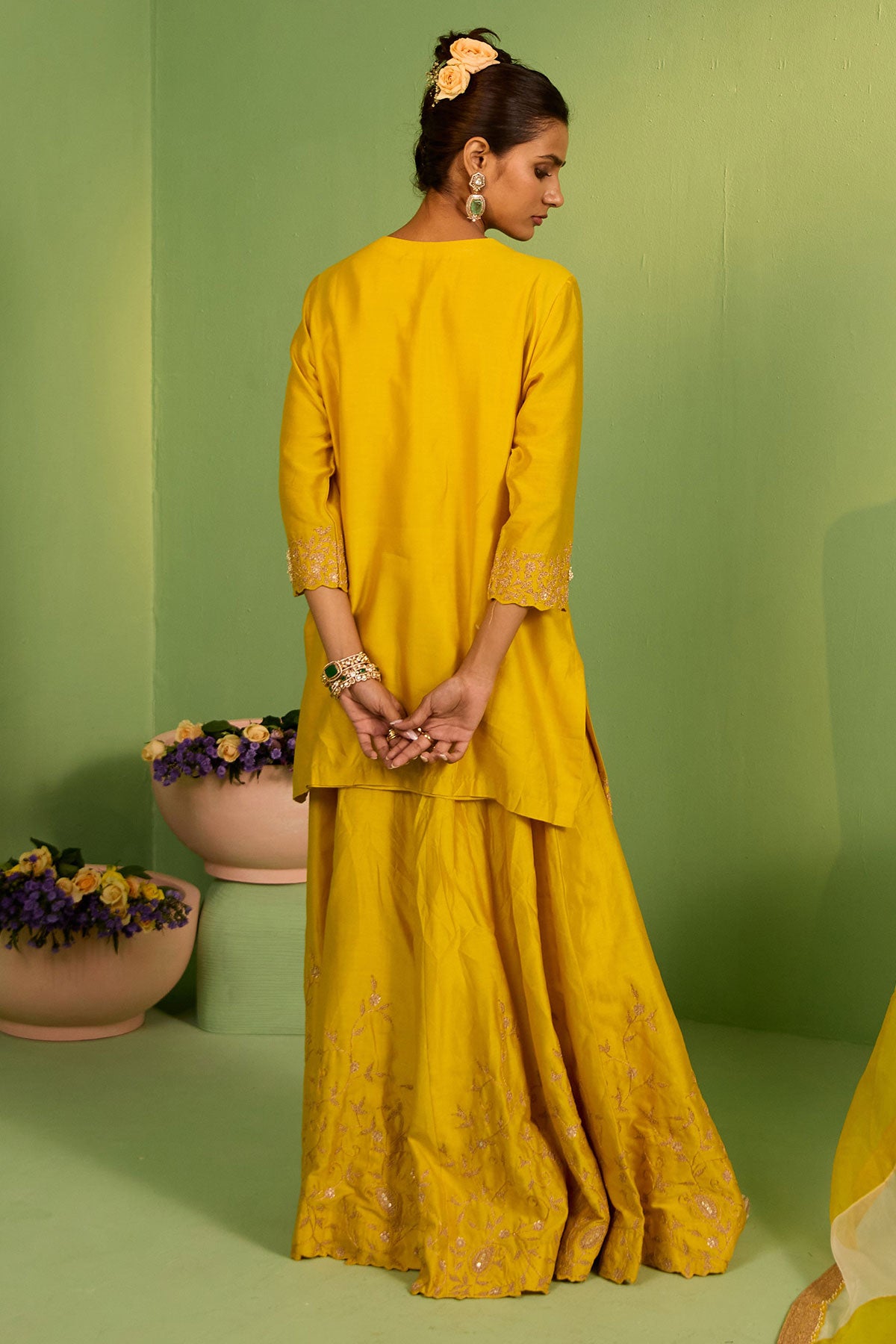 Sophia Chanderi Silk Sharara Set