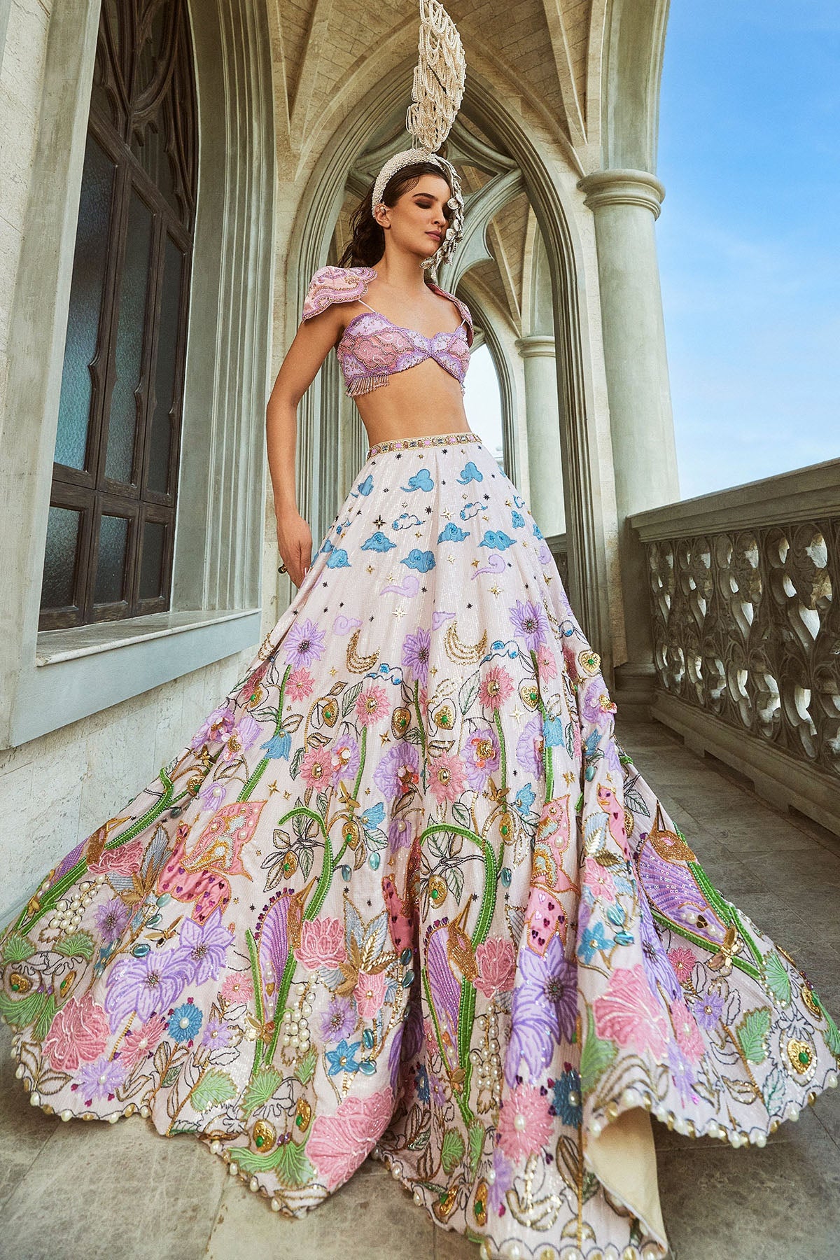 Whimsical wonderland lehenga set