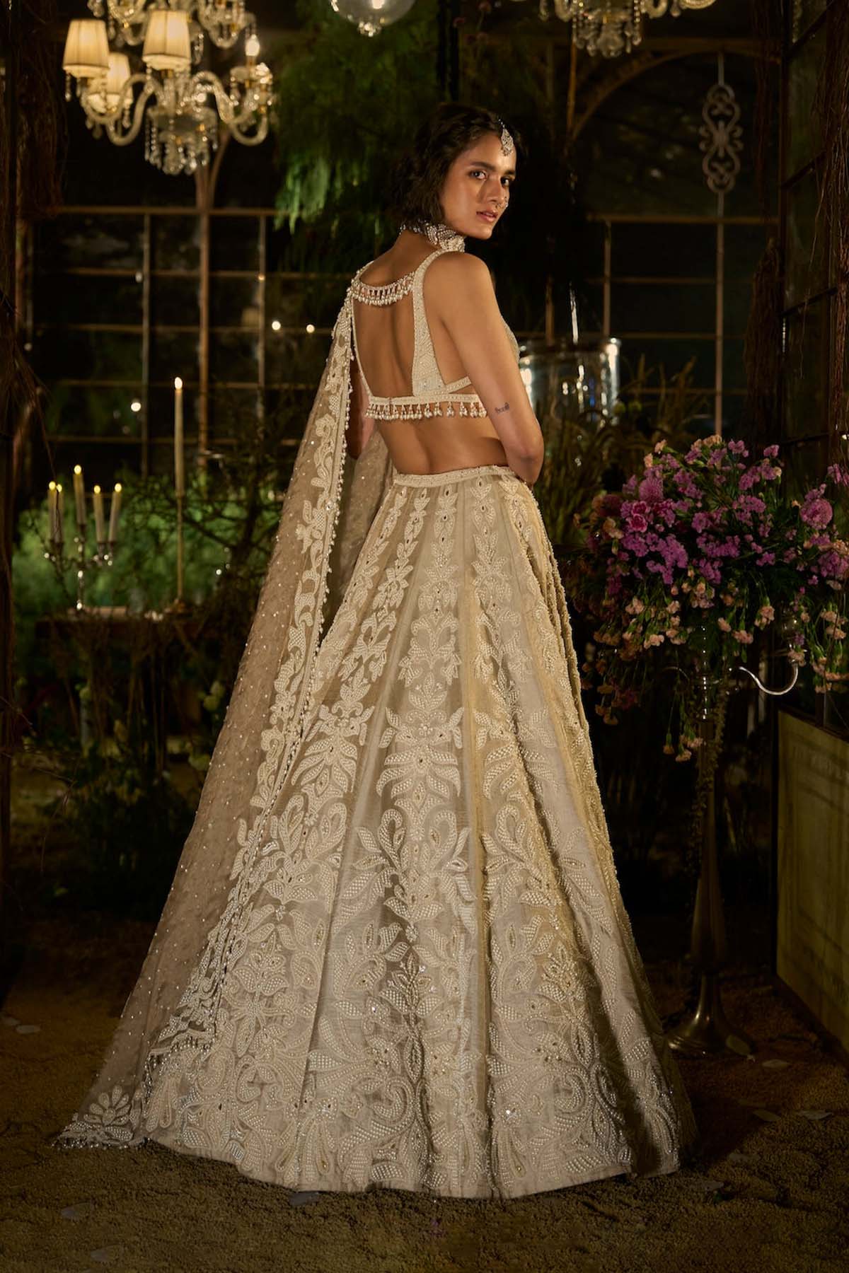 Champagne Pearl Lehenga Set