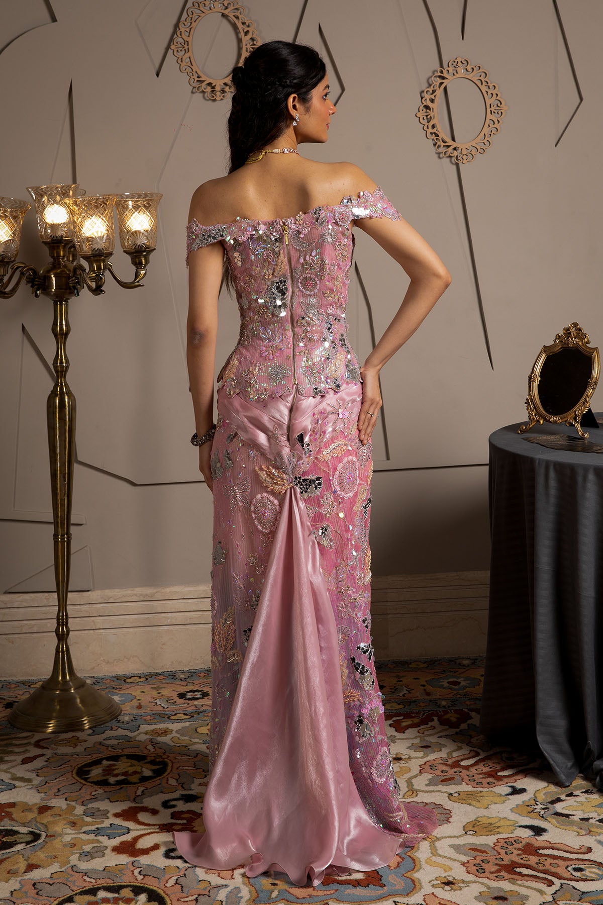 Lura Off Shoulder Corset Gown