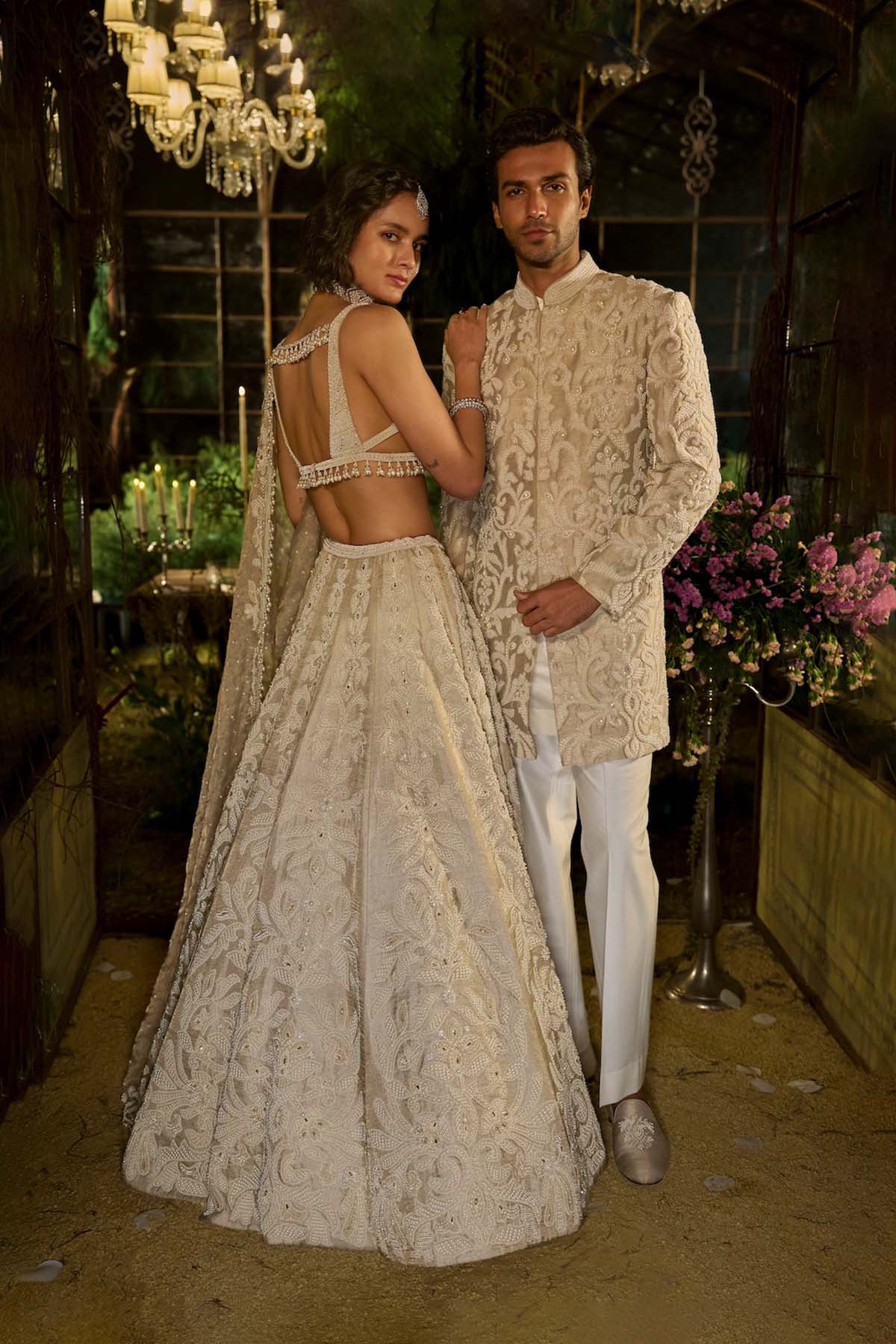 Champagne Pearl Lehenga Set