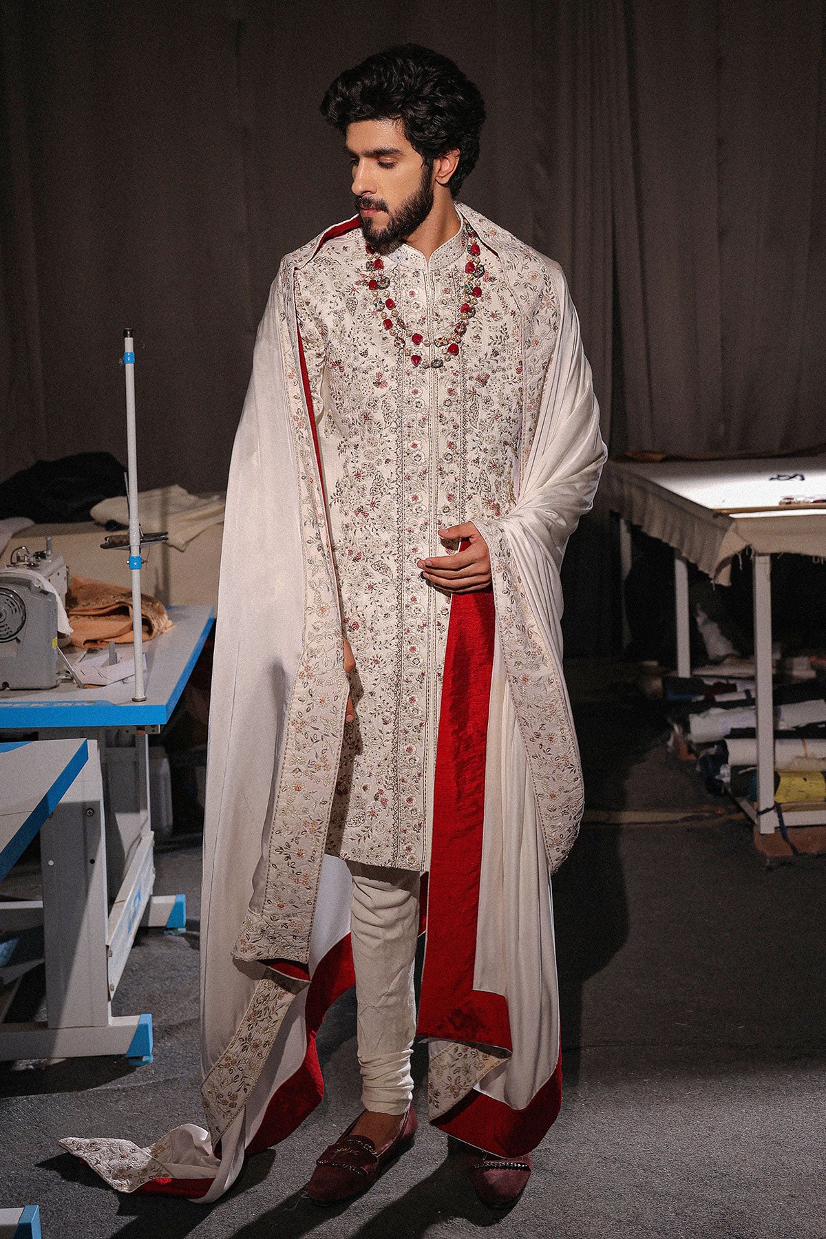 Imperial White Sherwani Set