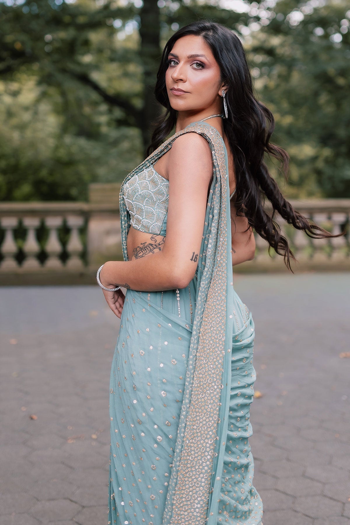 Sufi Pre-Drape Saree
