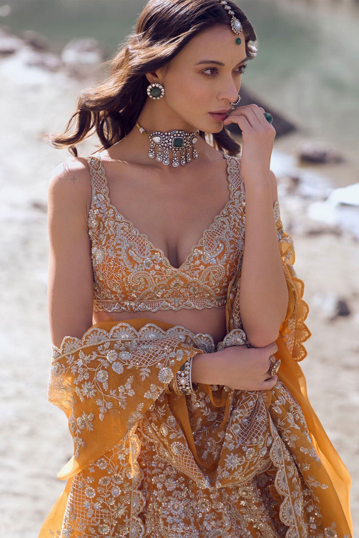 Clementine lehenga set