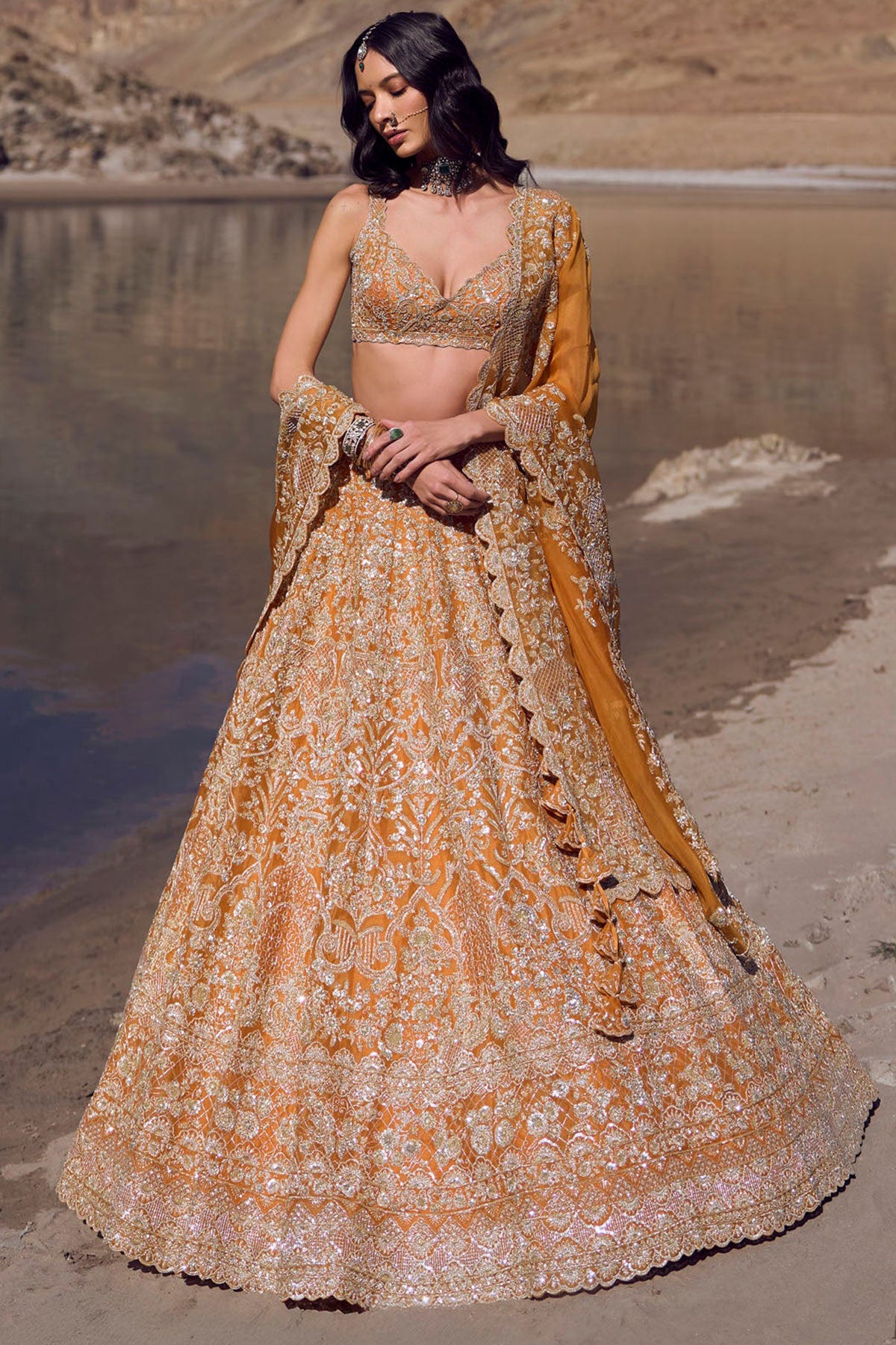 Clementine lehenga set