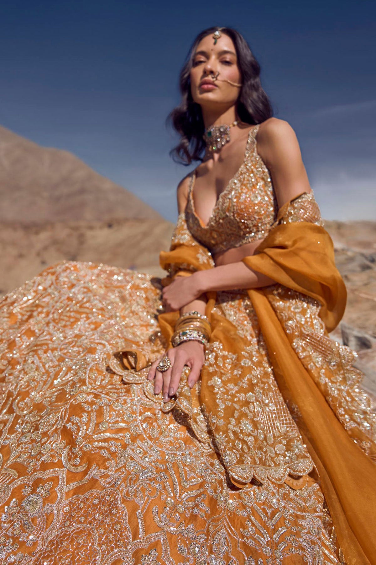 Clementine lehenga set