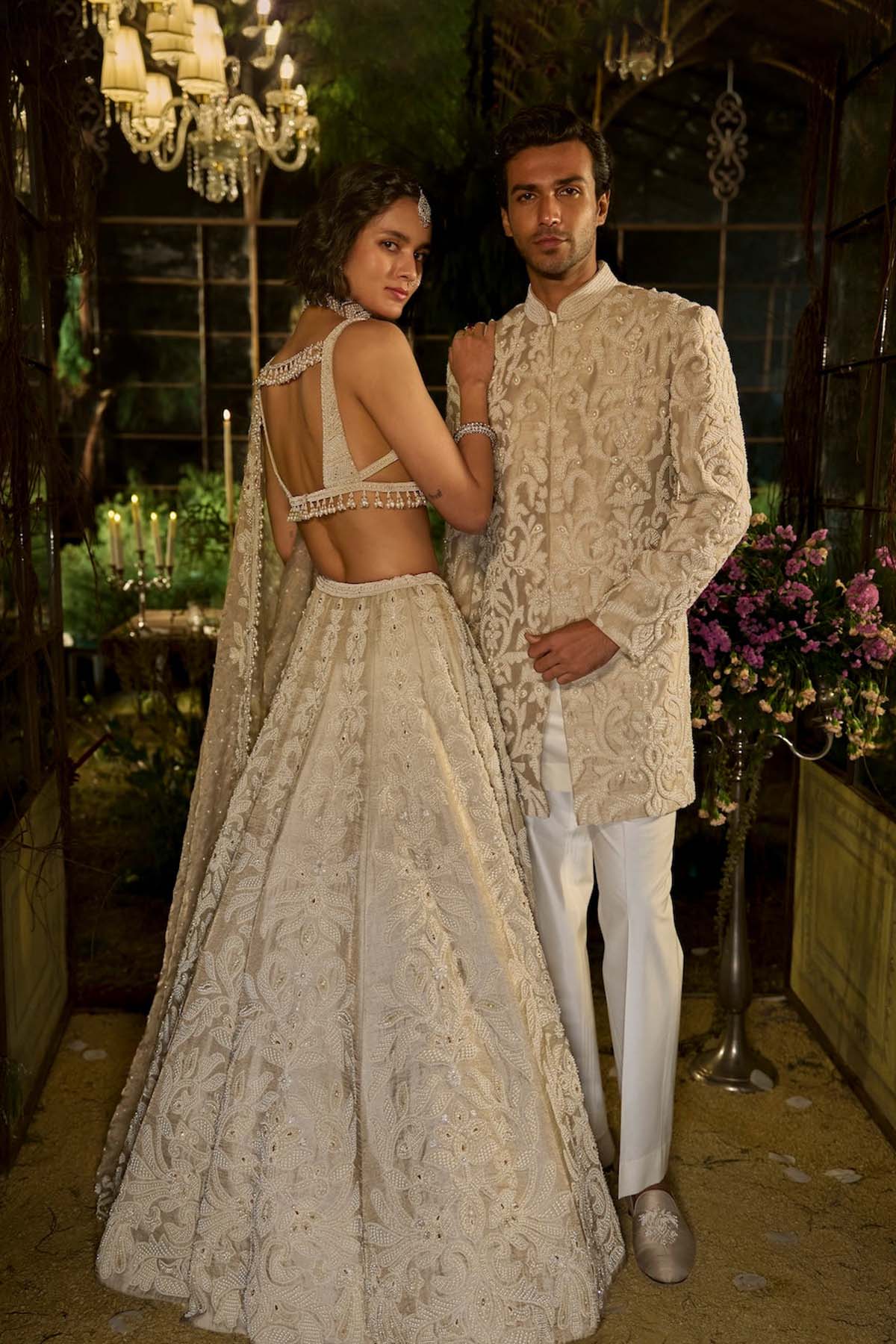 Champagne Pearl Sherwani Set
