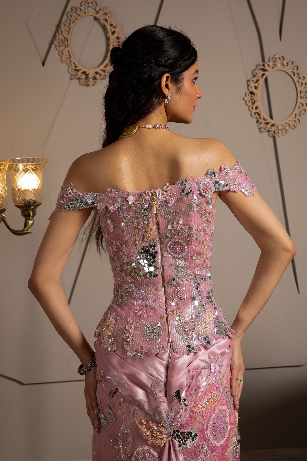 Lura Off Shoulder Corset Gown