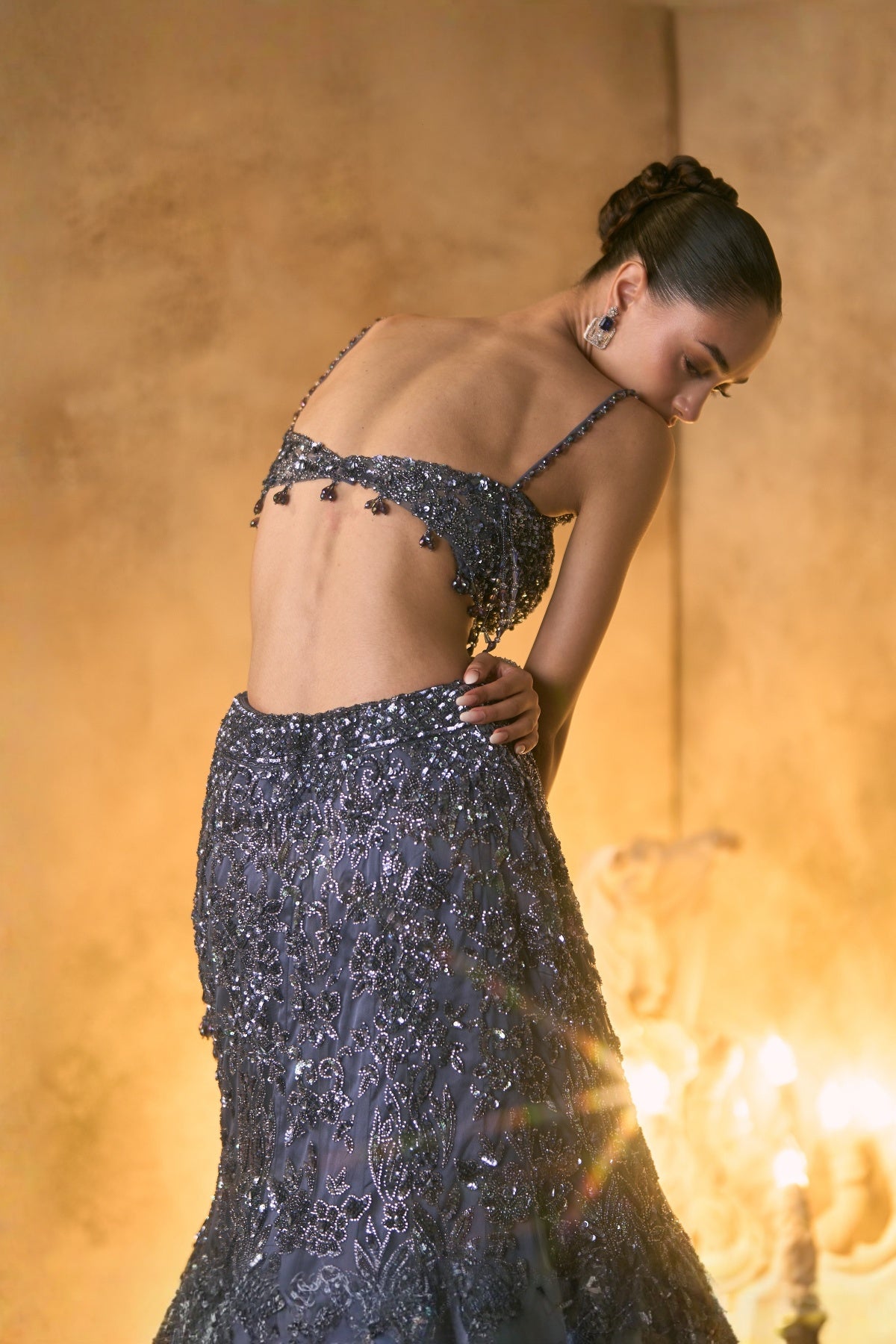 Cendre Lehenga Set