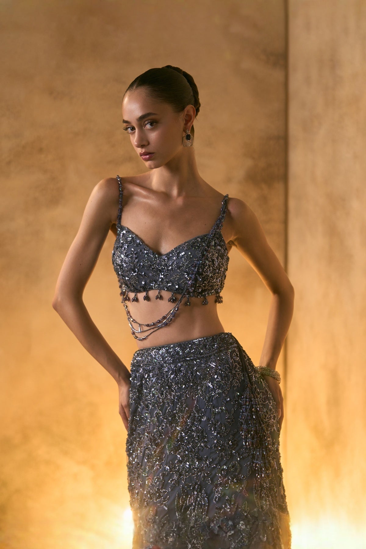 Cendre Lehenga Set