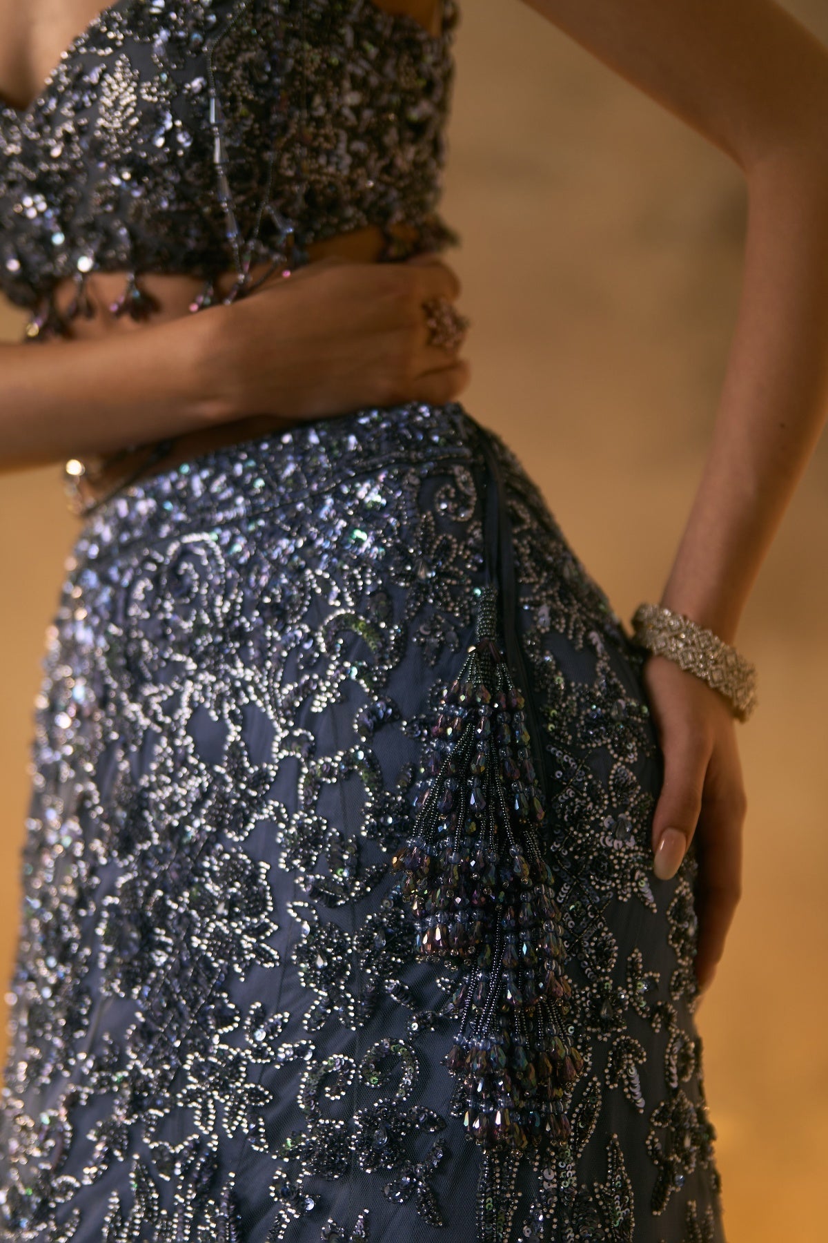 Cendre Lehenga Set