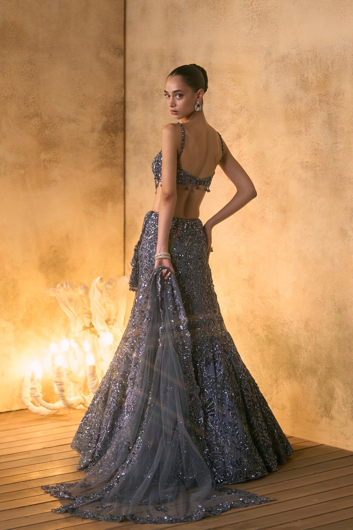 Cendre Lehenga Set