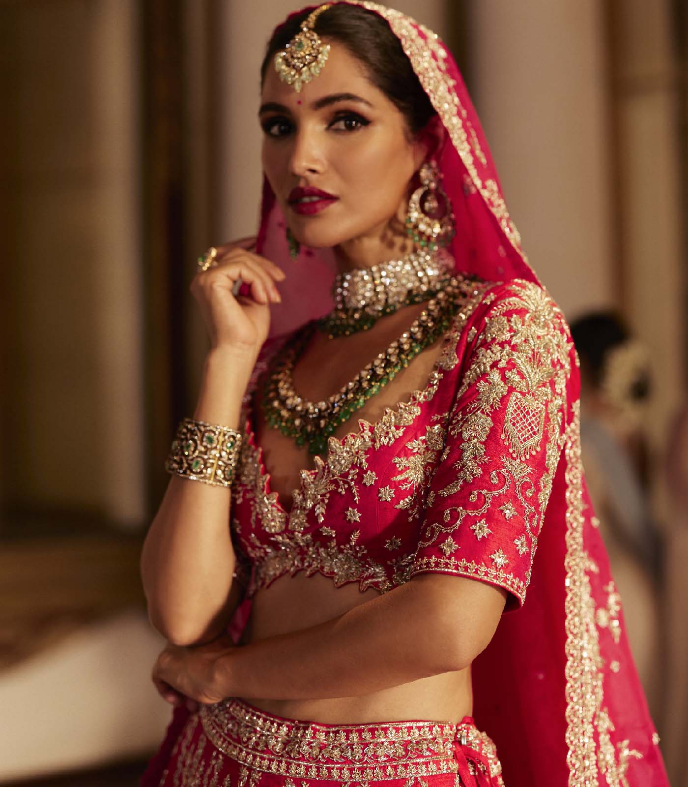 RAWSILK BOUQUET LEHENGA SET