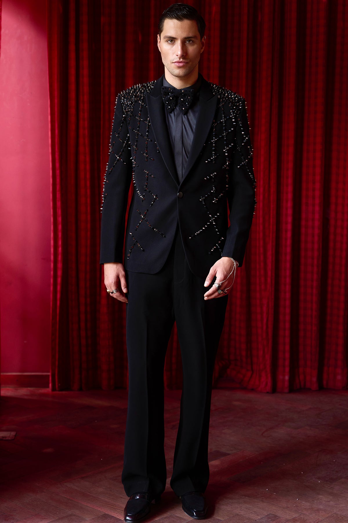 Abyssal Gleam Embroidered Tuxedo Set