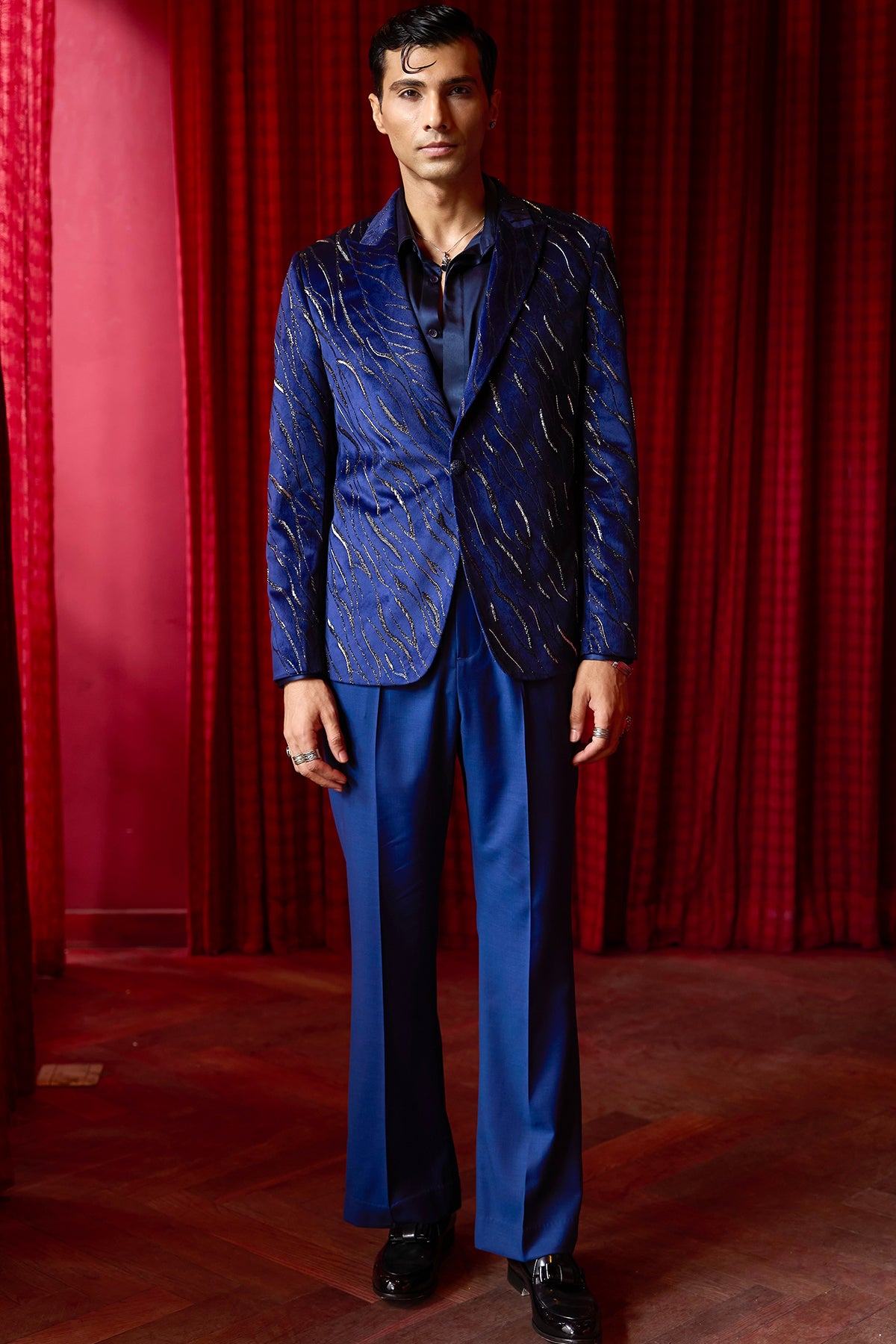 Stellar Celeste Embroidered Tuxedo Set