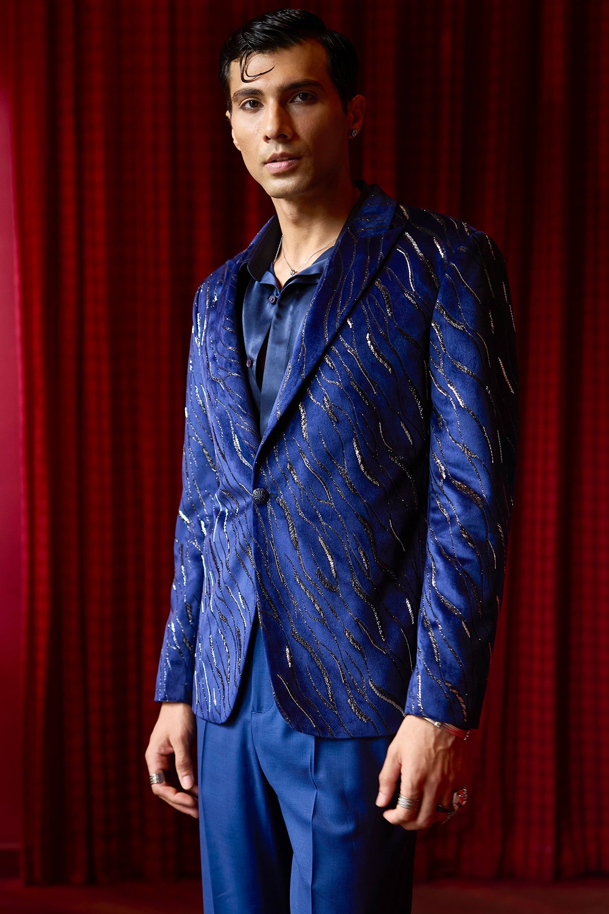 Stellar Celeste Embroidered Tuxedo Set