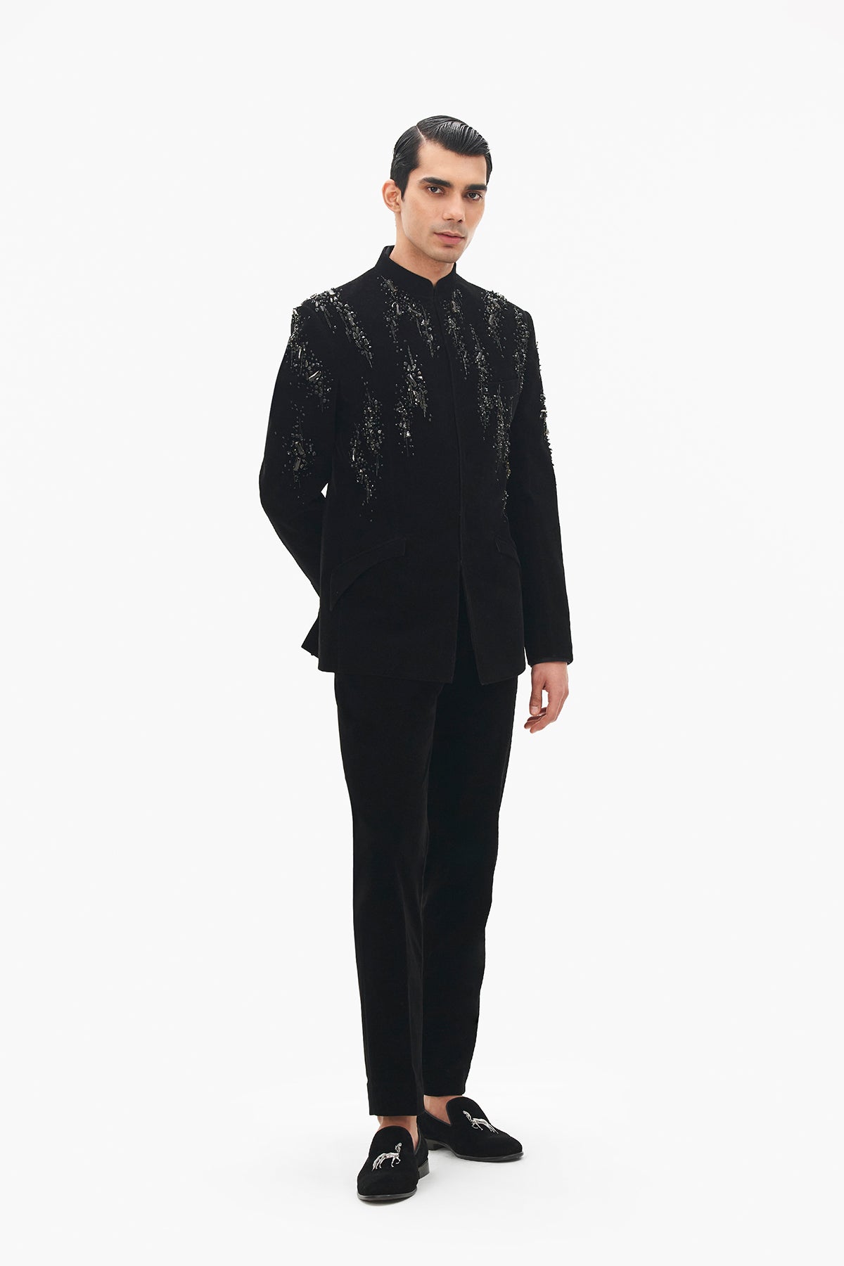 Nova Velvet Bandhgala