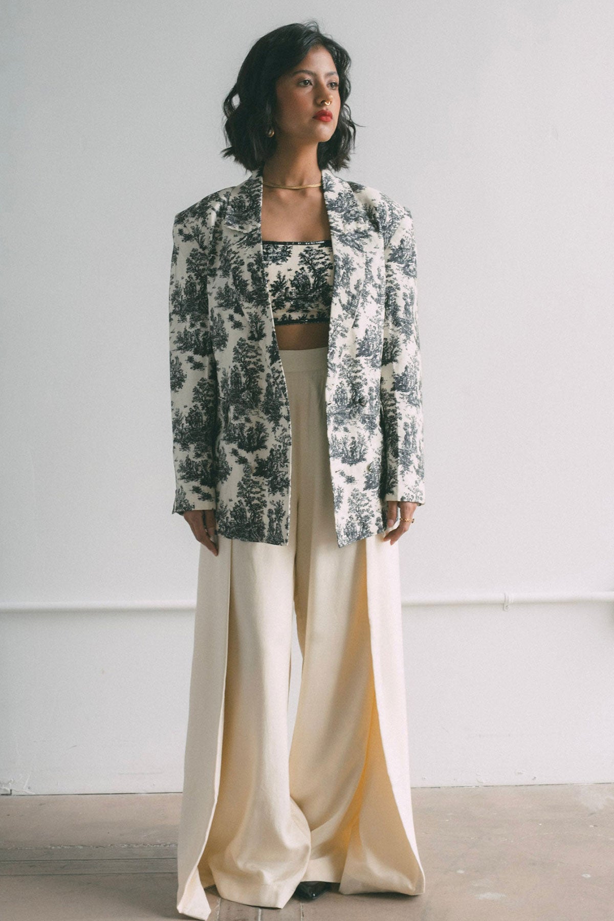 Beaded Crop Top - Elegant Beaded Crop Top for Women