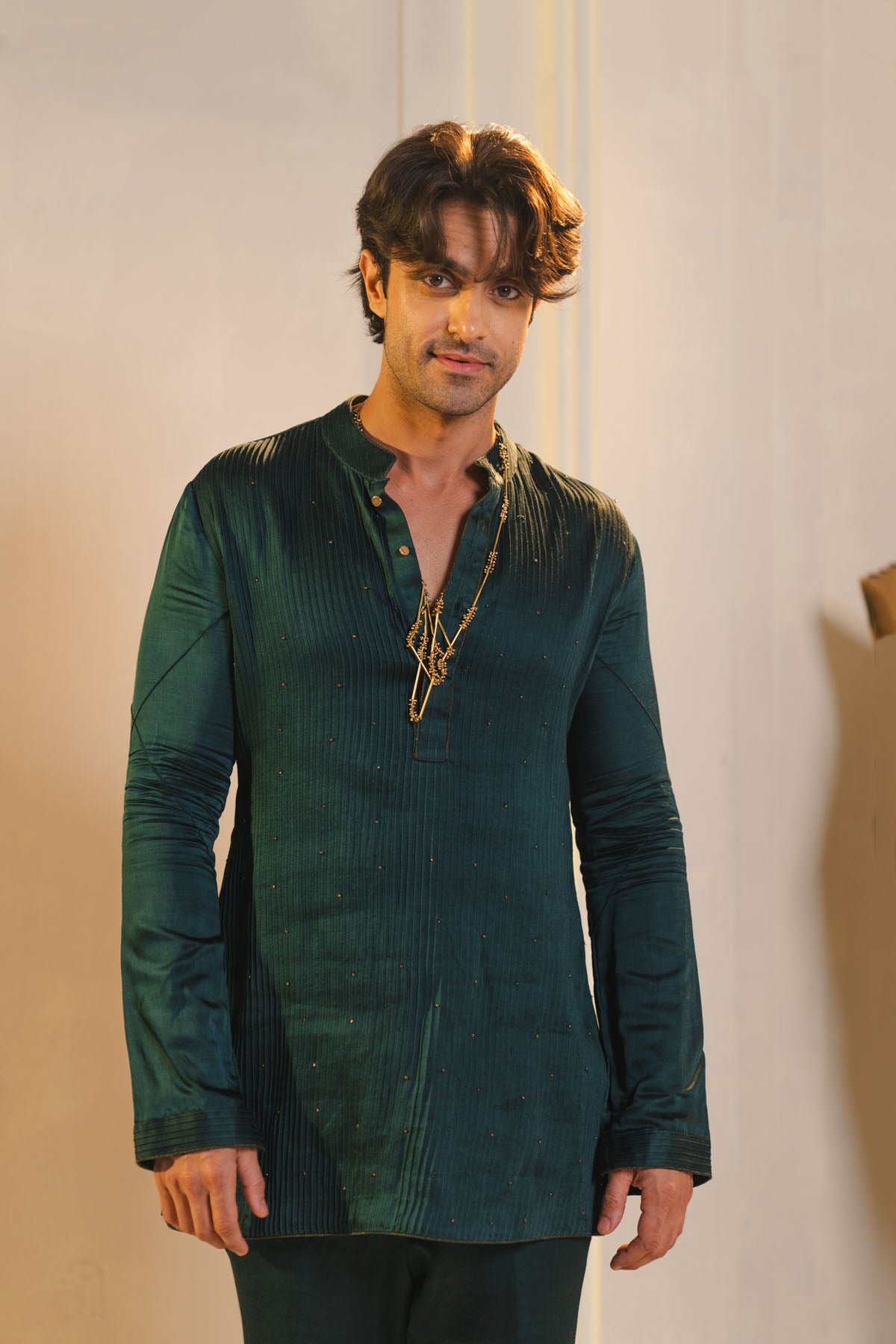 Forest Green Embroidered Kurta Set