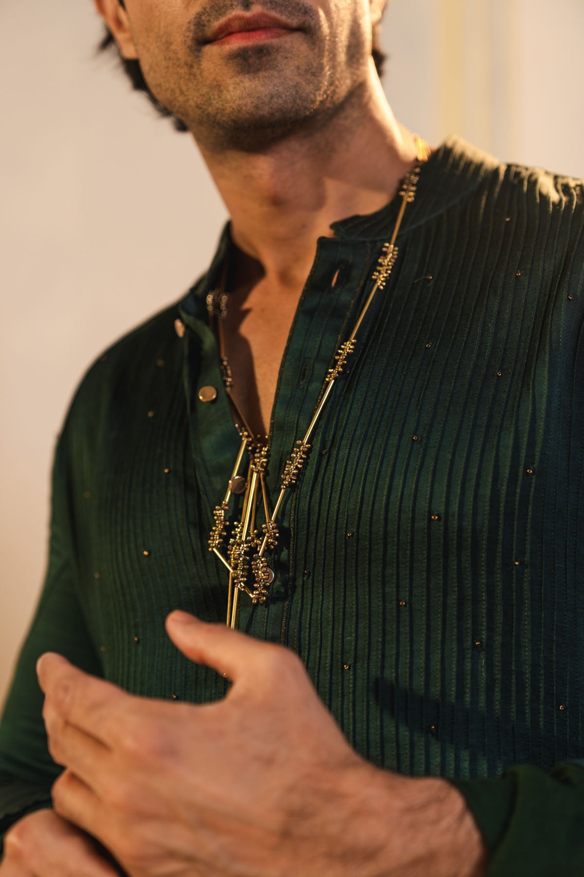 Forest Green Embroidered Kurta Set