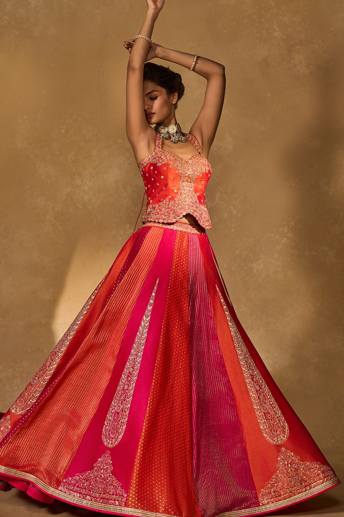 Orange Naina Lehenga