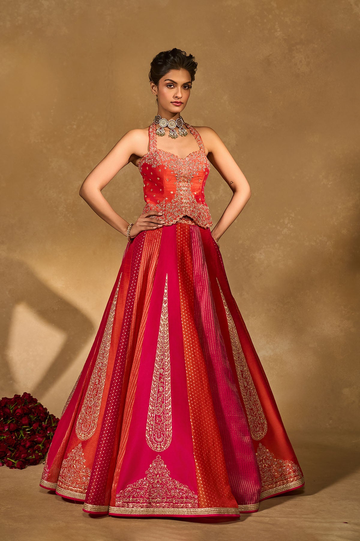 Orange Naina Lehenga