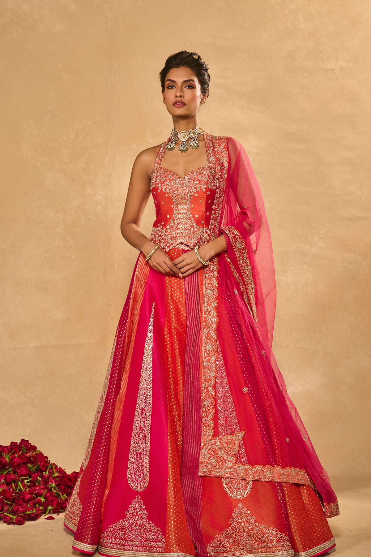 Orange Naina Lehenga