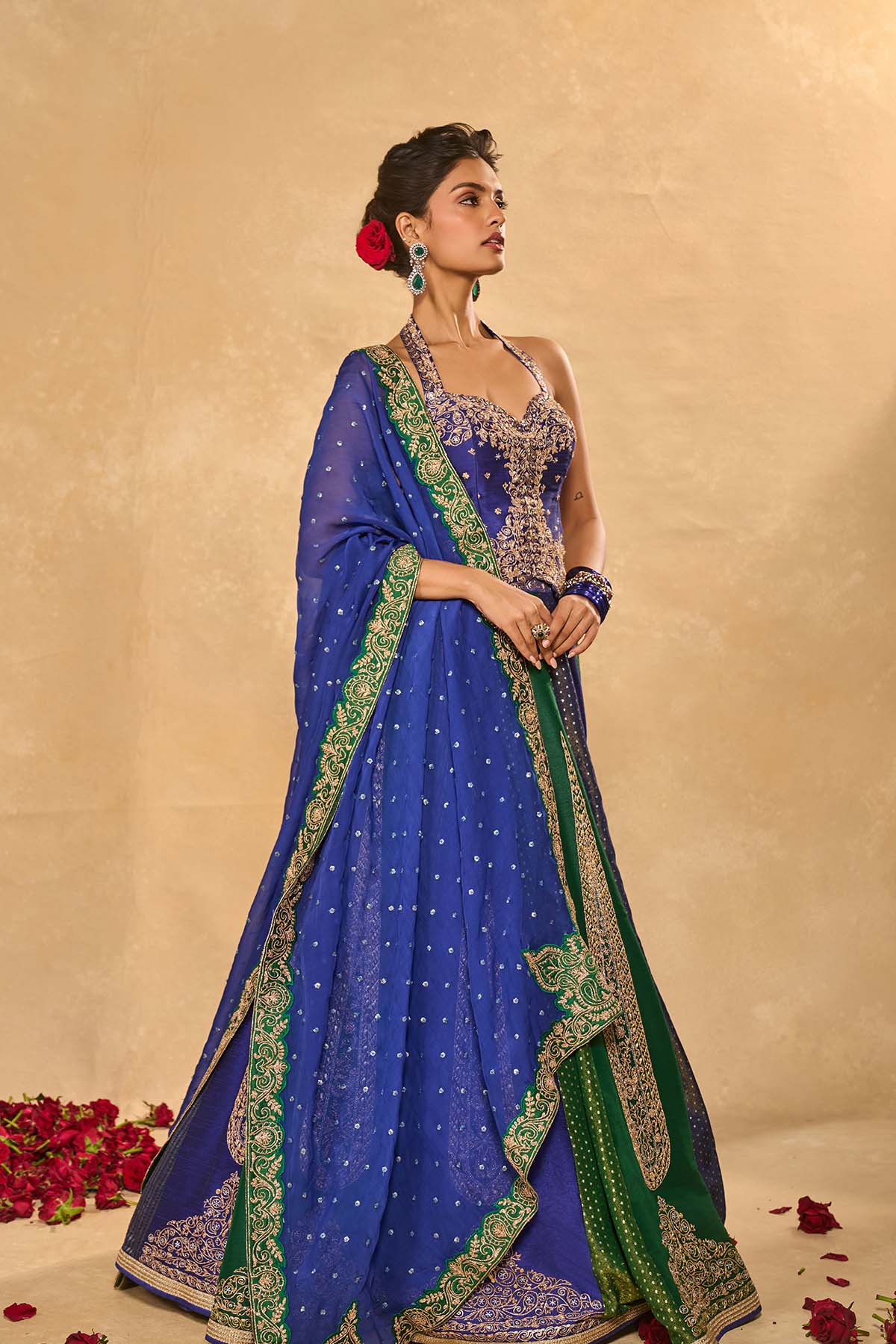 Blue Naina Lehenga
