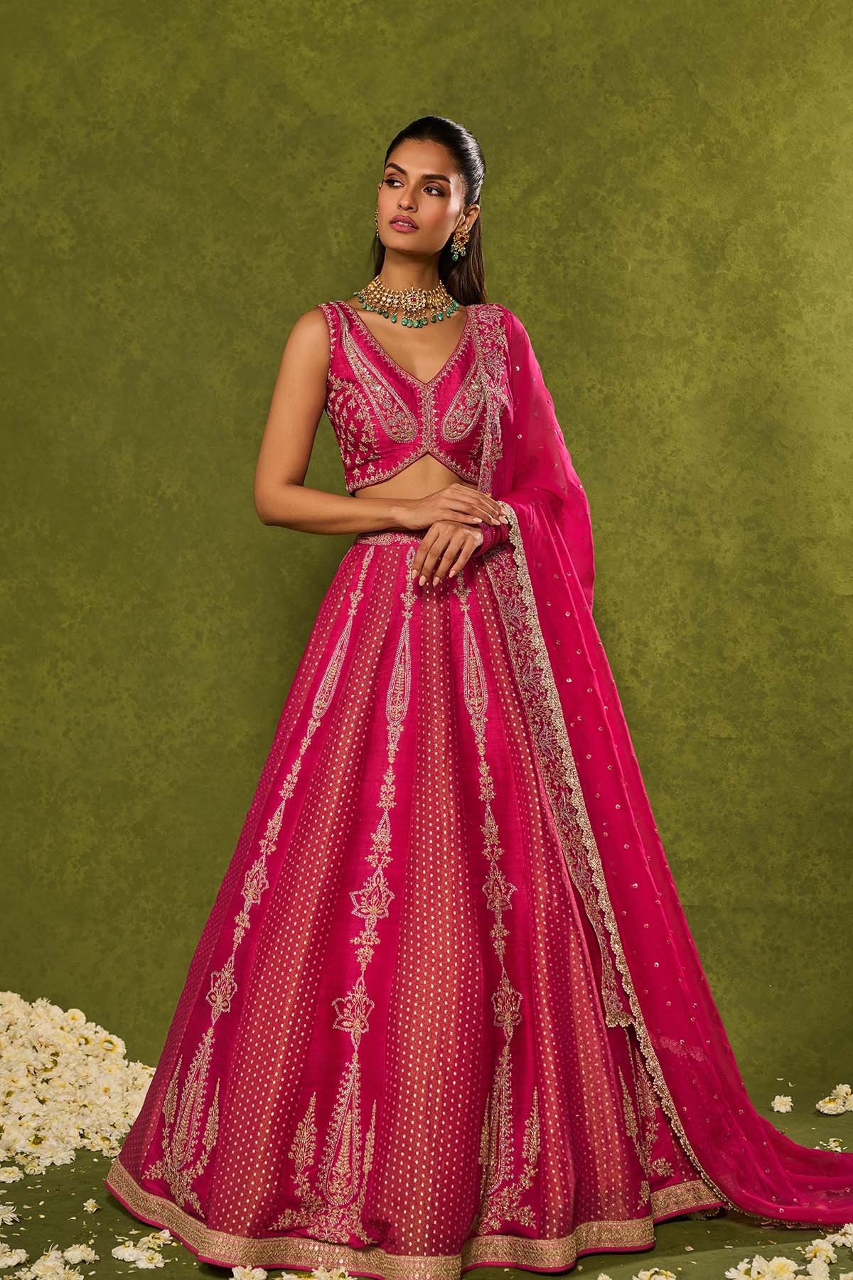 Ambi Brocade Lehenga