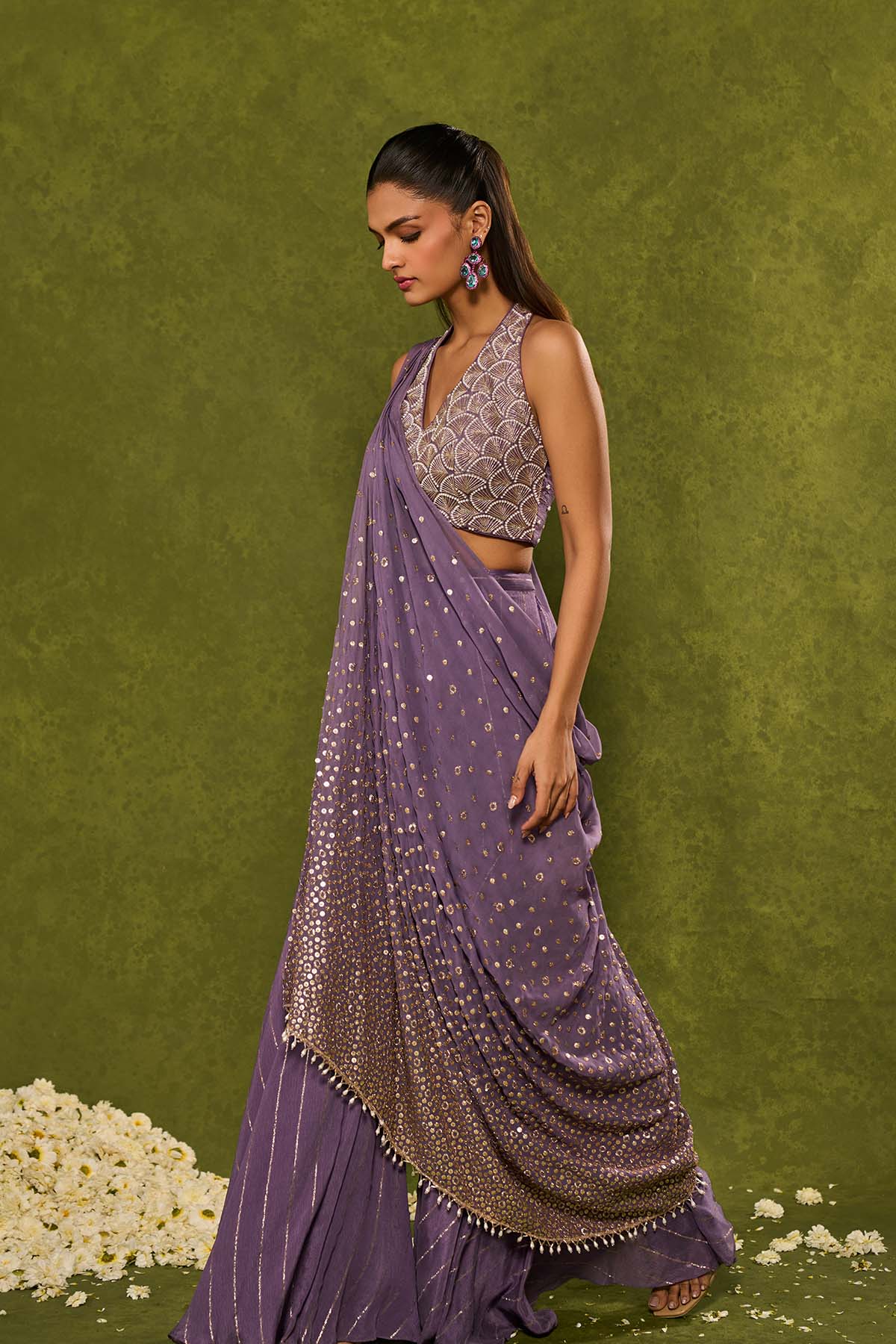 Hunar Drape Dupatta With Pants