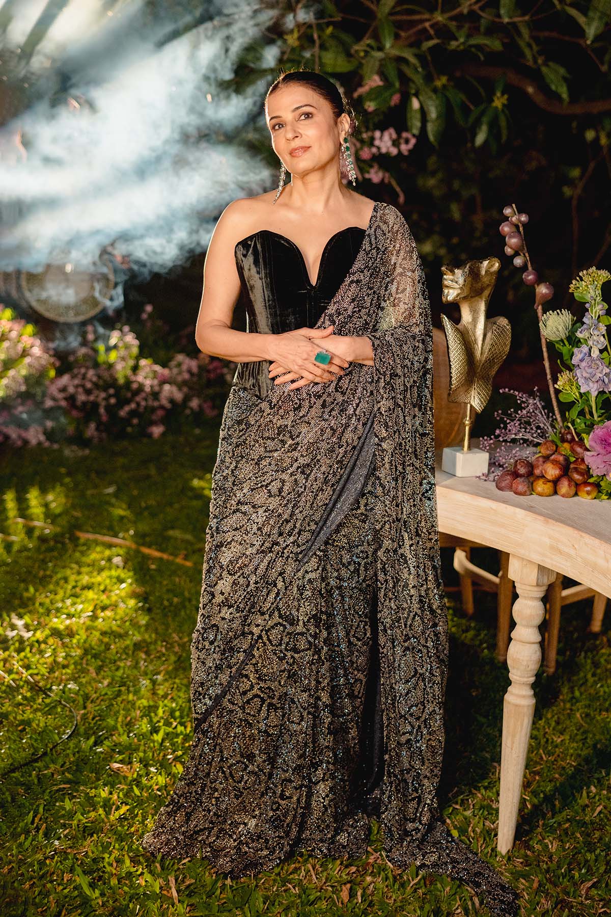 Midnight Frost Drape Set