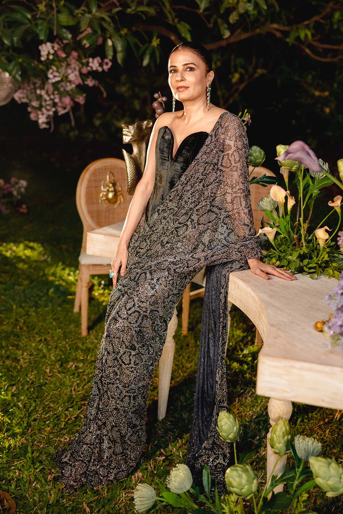 Midnight Frost Drape Set