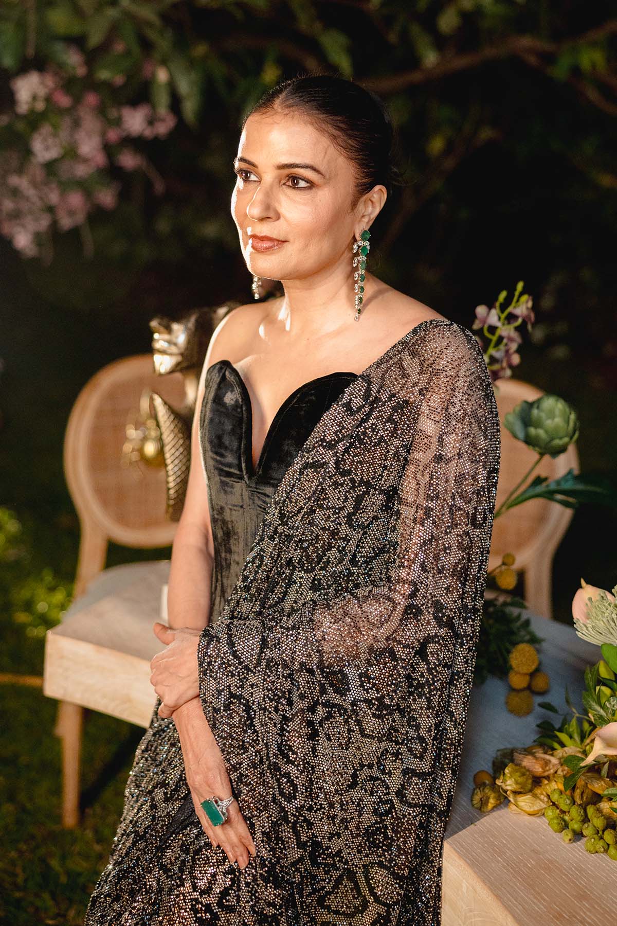 Midnight Frost Drape Set