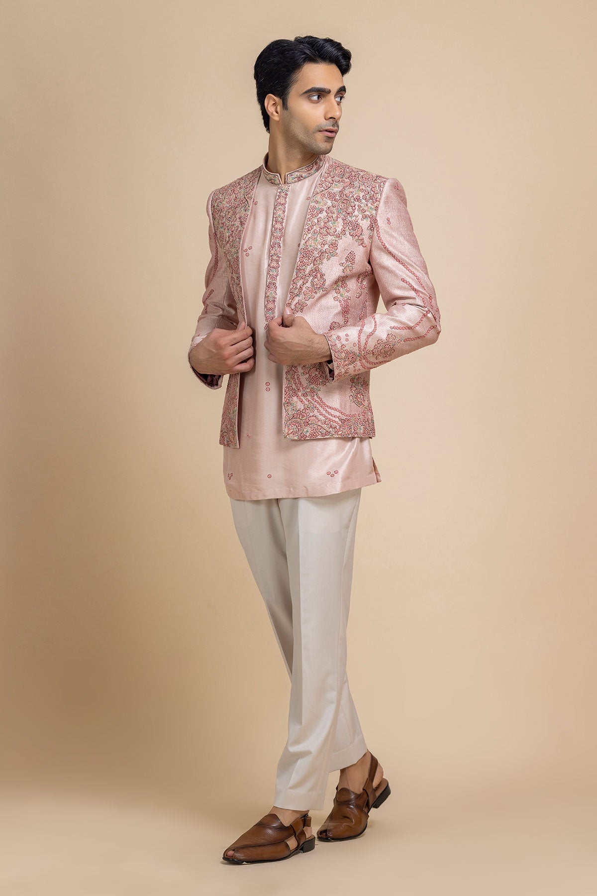 Elyas Short Jacket, Kurta & Pant Set