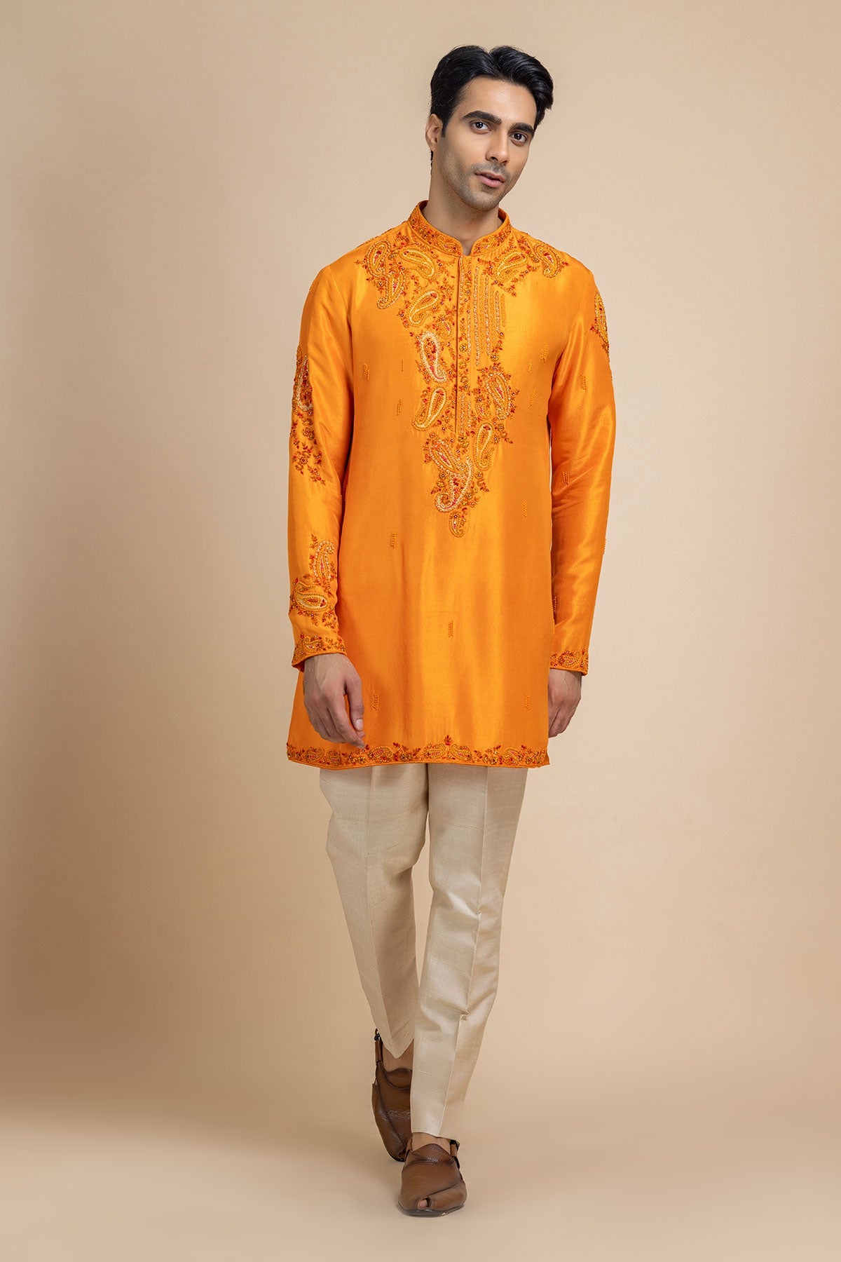 Marigold Charm Kurta & Pant Set