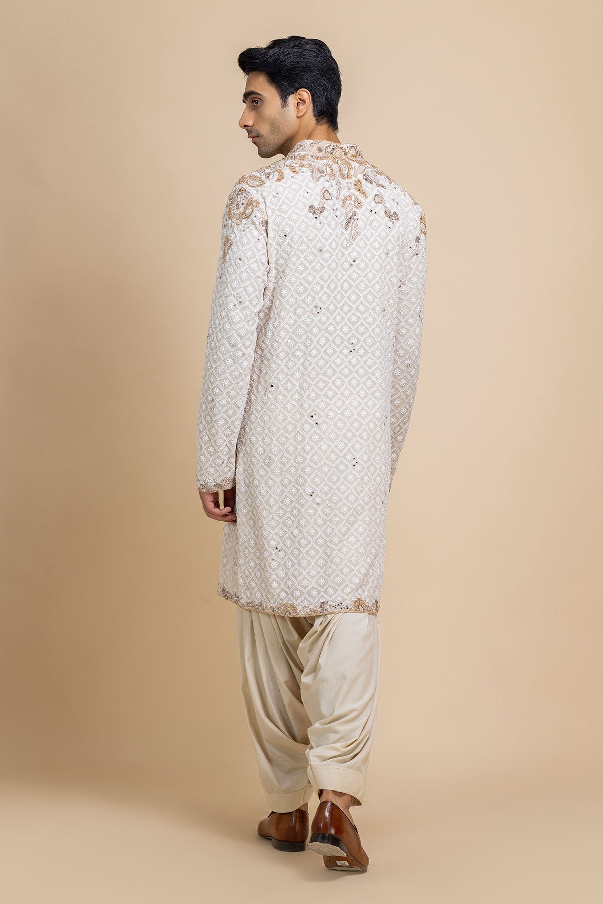 Pearl Gold Chikankari Kurta & Salwar