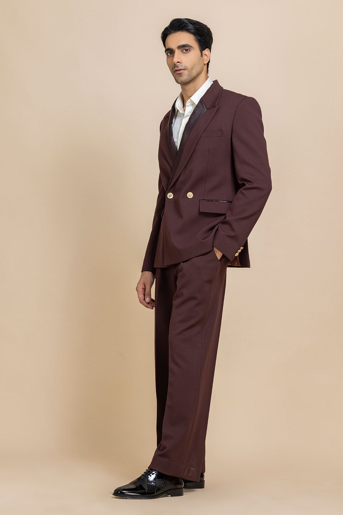 Obsidian Satin Lapel Tuxedo