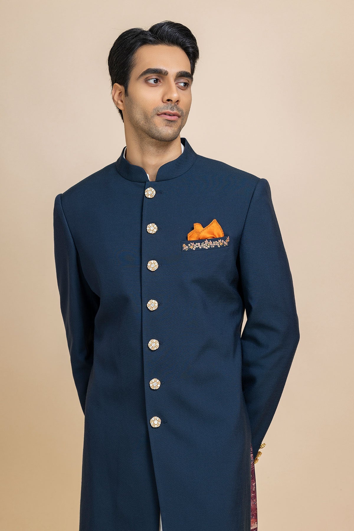 Midnight Majesty Achkan