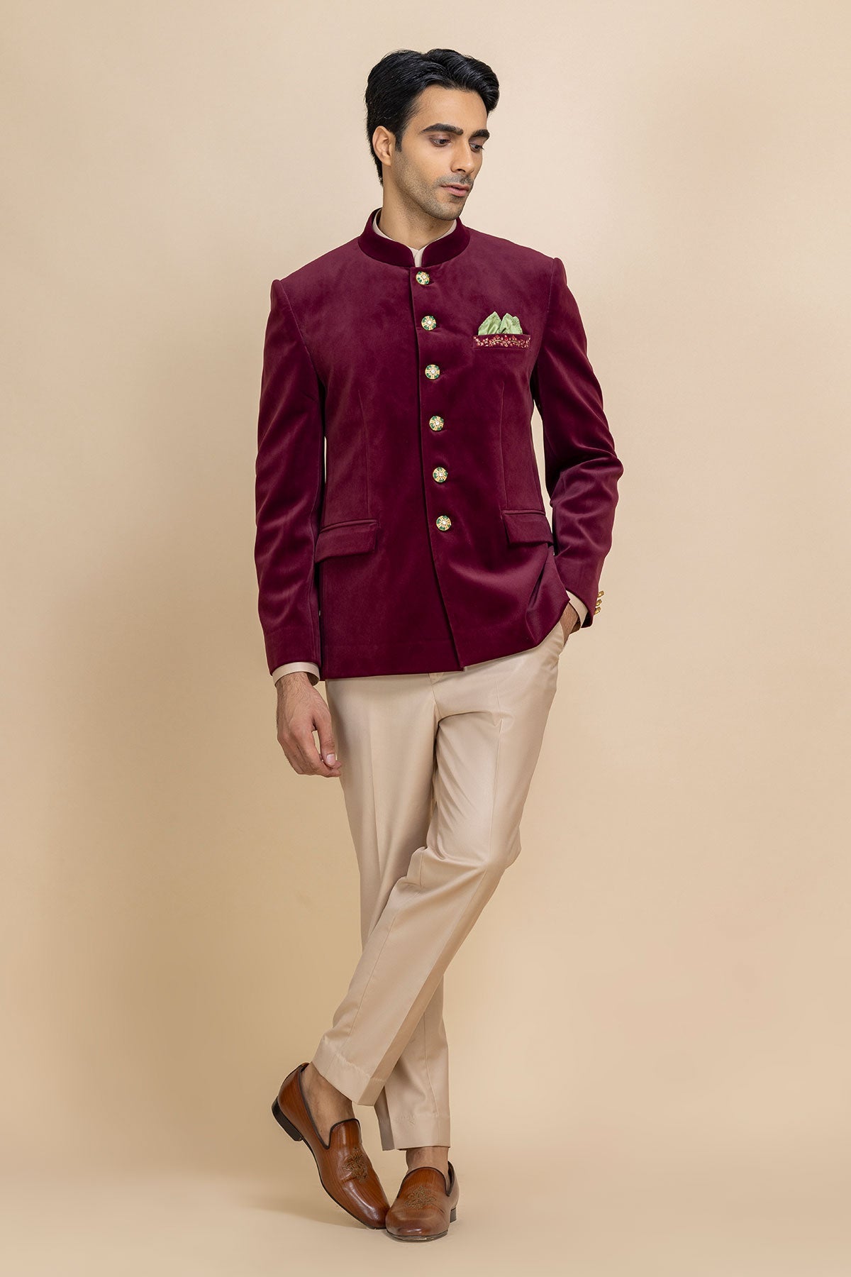 Crimson Verve Bandgala